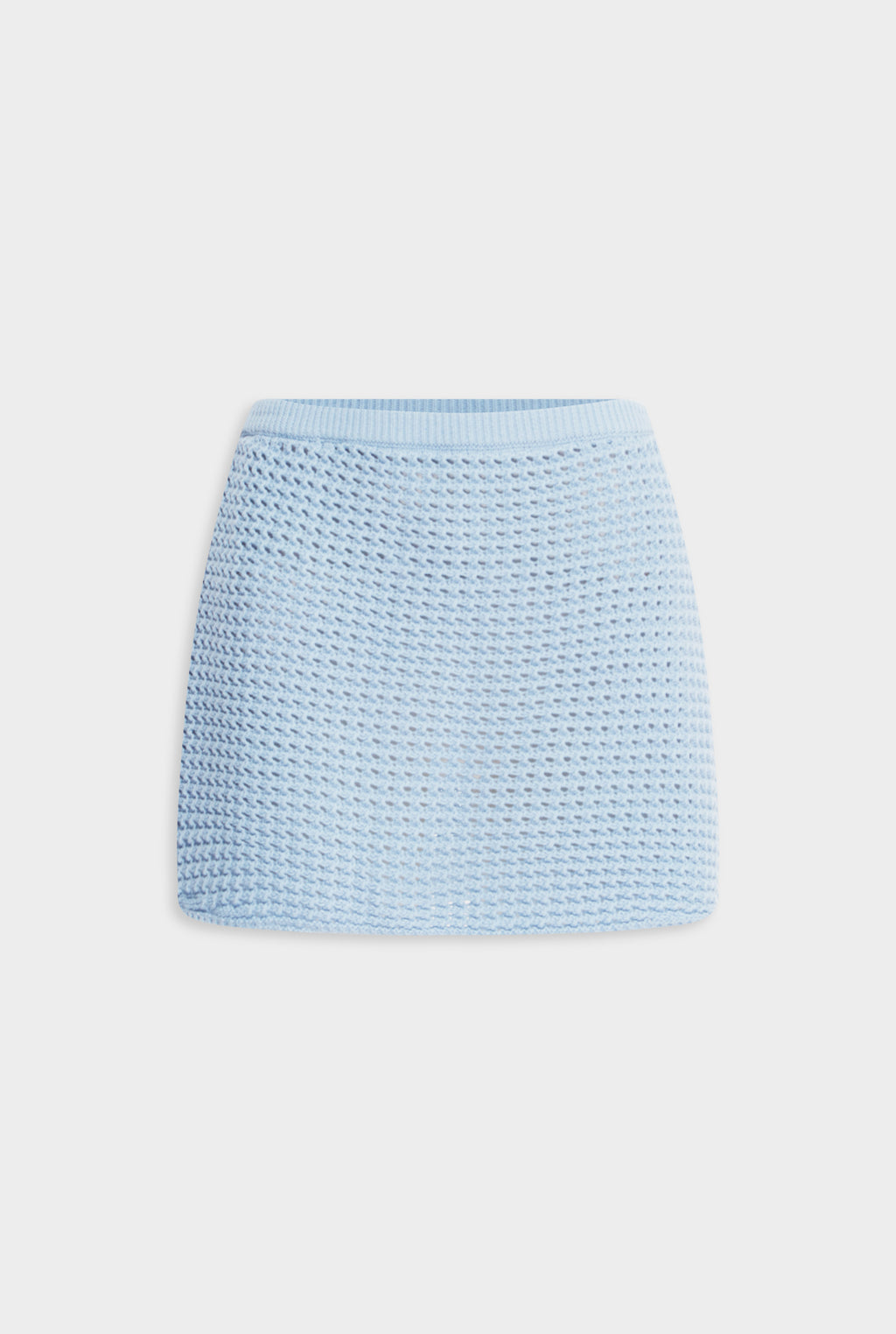 Crochet Mini Skirt - Powder Blue