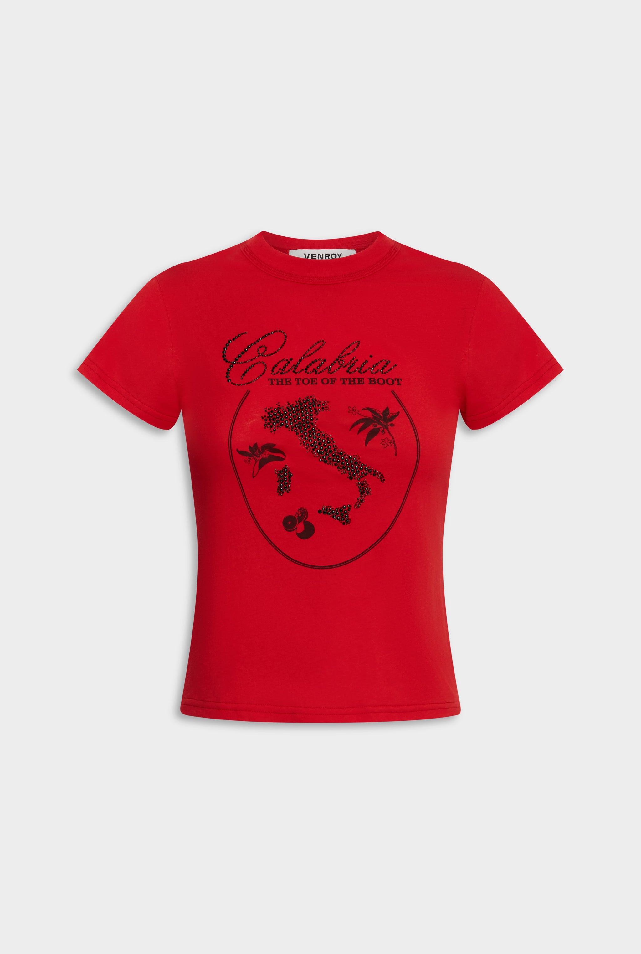 Lightweight Cotton Baby Tee - Red/Toe Of The Boot