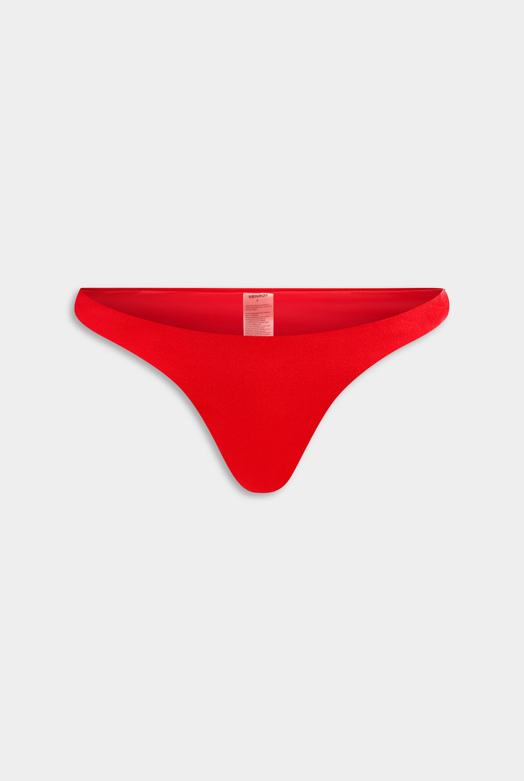 Ruched Terry Bikini Brief - Red