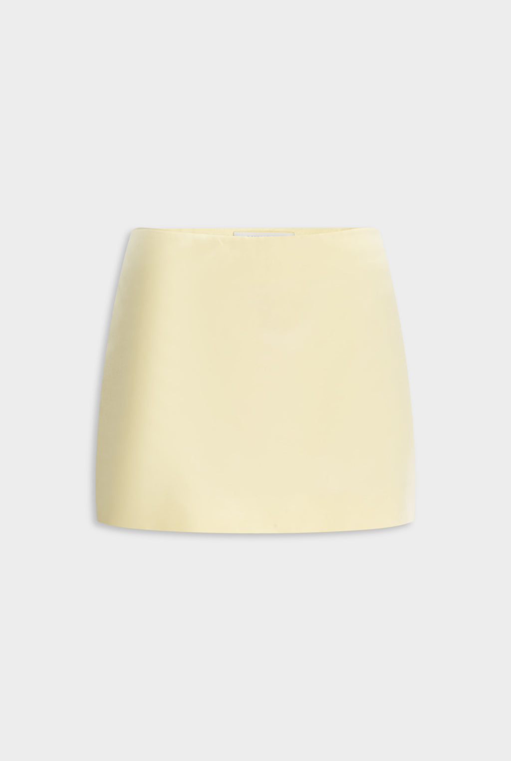 Silk Cotton Mini Skirt - Pastel Yellow