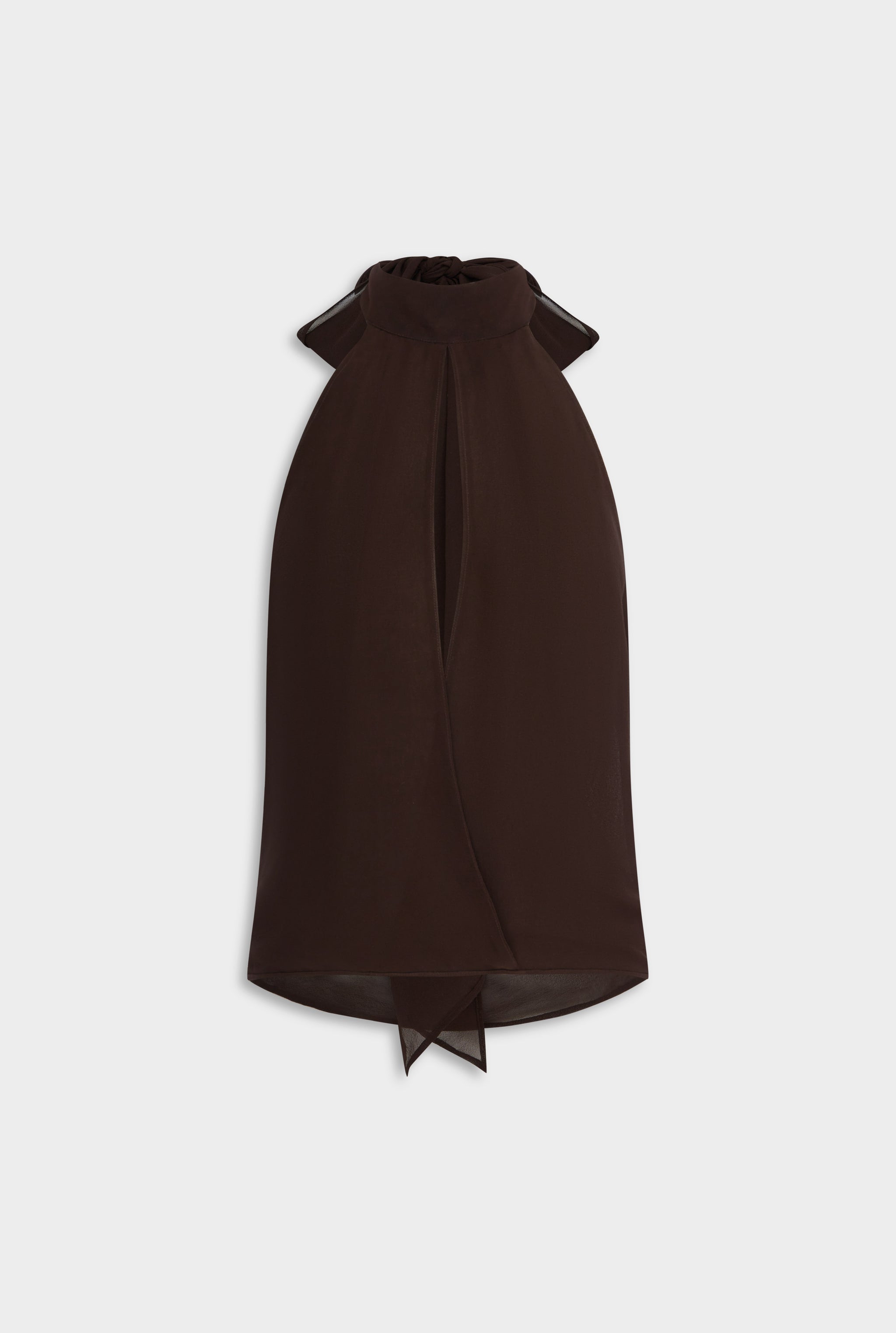 Silk Halter Top - Dark Chocolate
