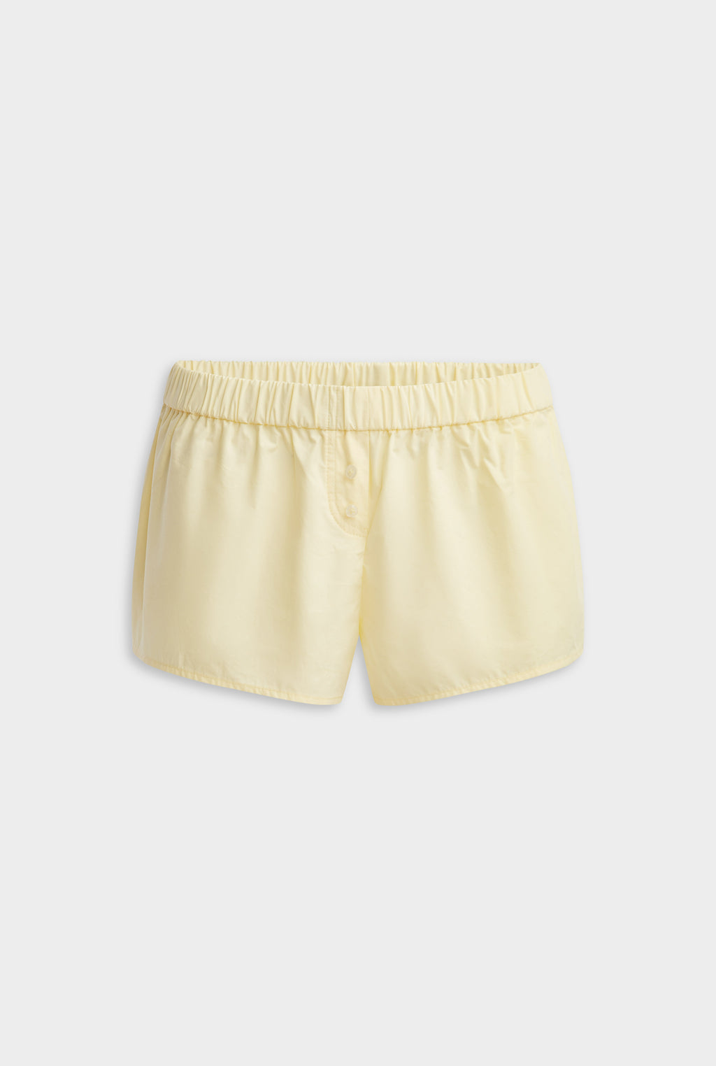 Cotton Poplin Short - Pale Yellow