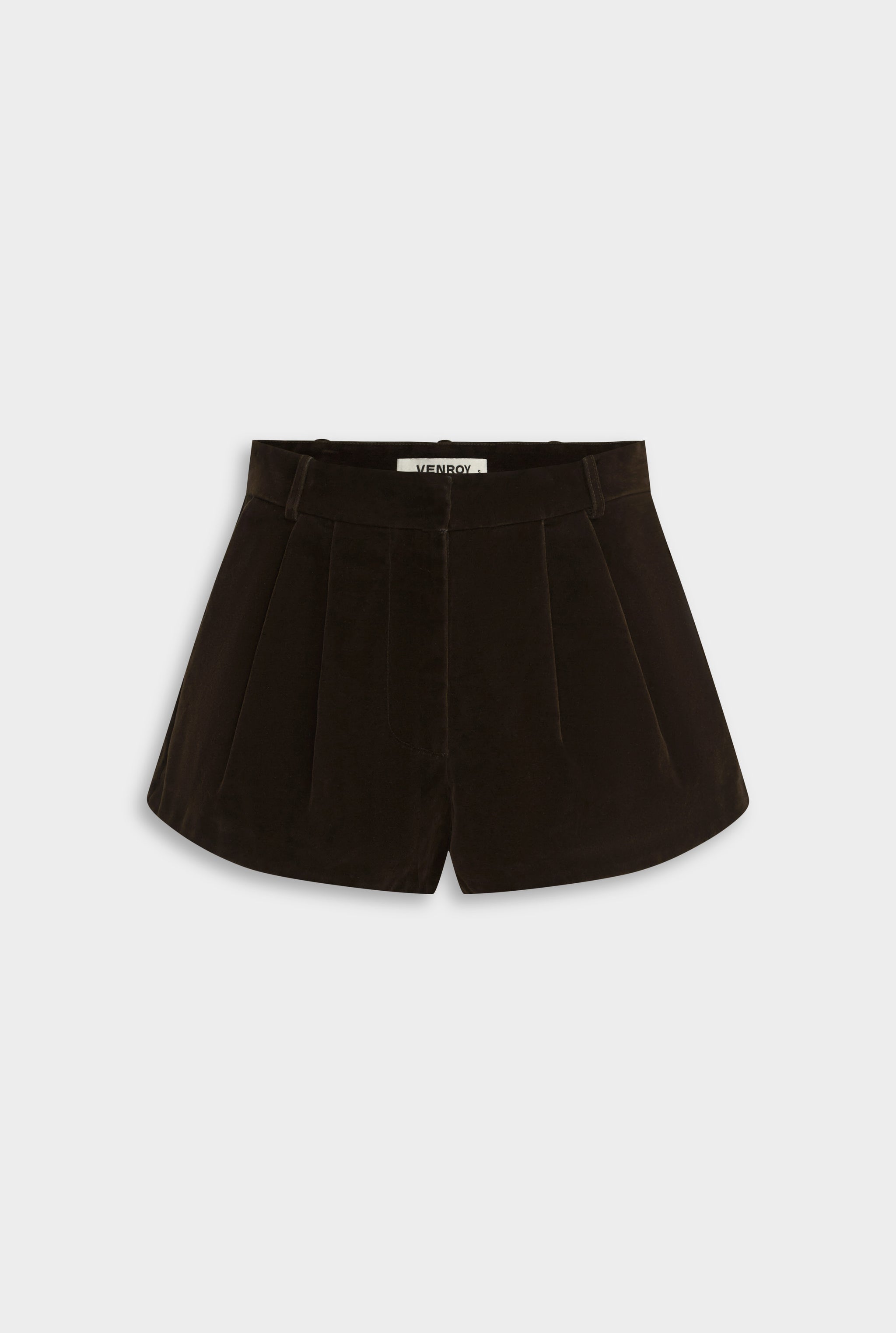 Flocked Cotton Short - Dark Chocolate