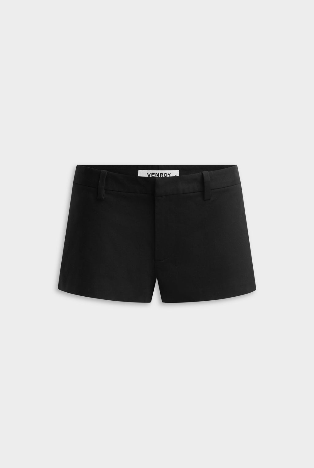 Low Rise Cotton Stretch Short - Black