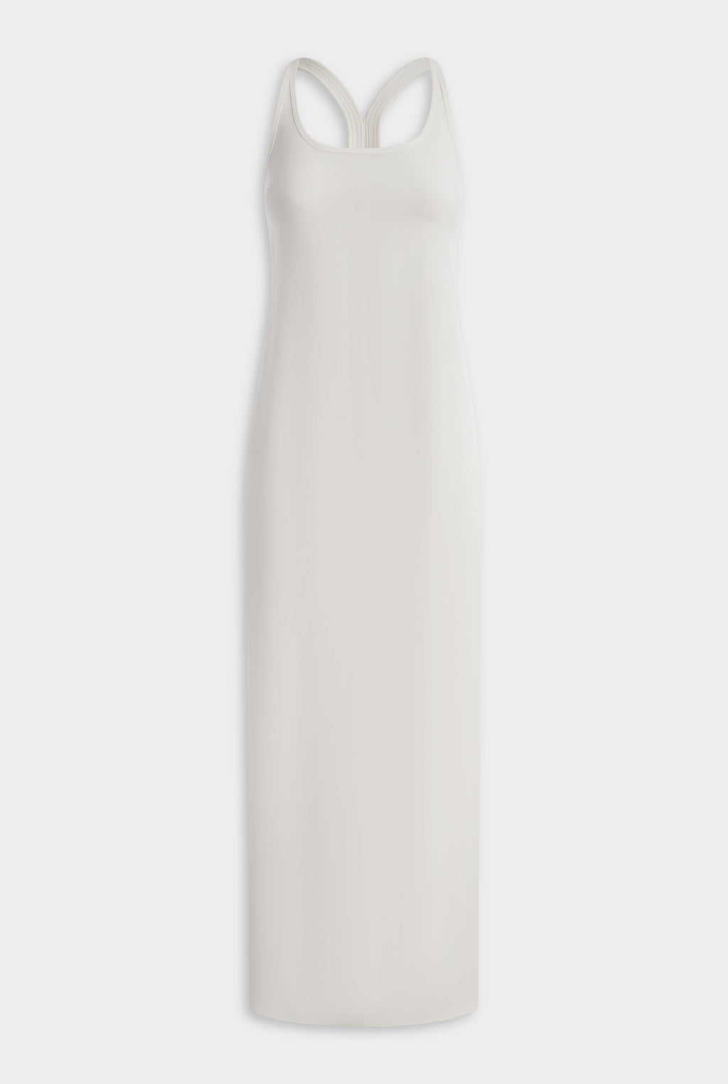 Open Back Crepe Slip Dress - Off White