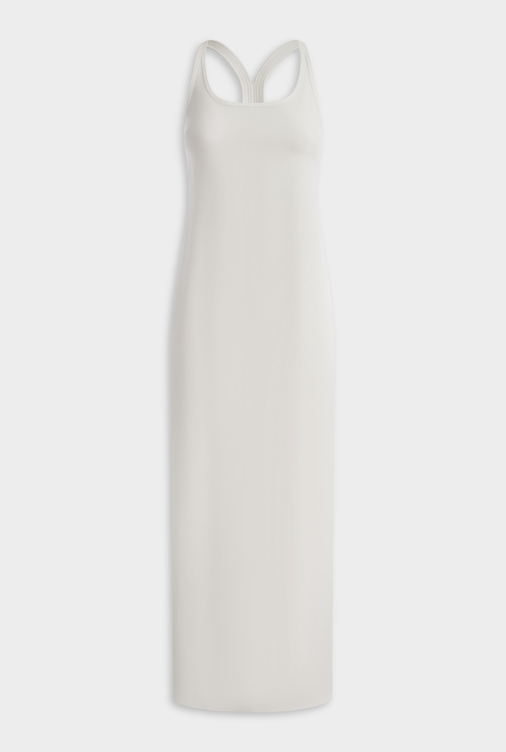 Open Back Crepe Slip Dress - Off White