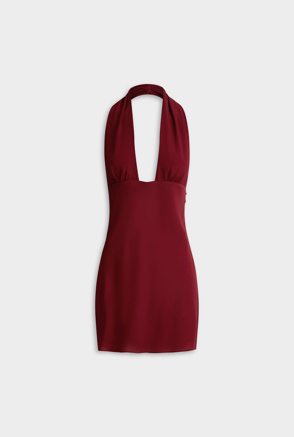 Open Back Halter Mini Dress in Pomegranate | Venroy VENROY Open Back Halter Mini Dress in Pomegranate | Venroy VENROY