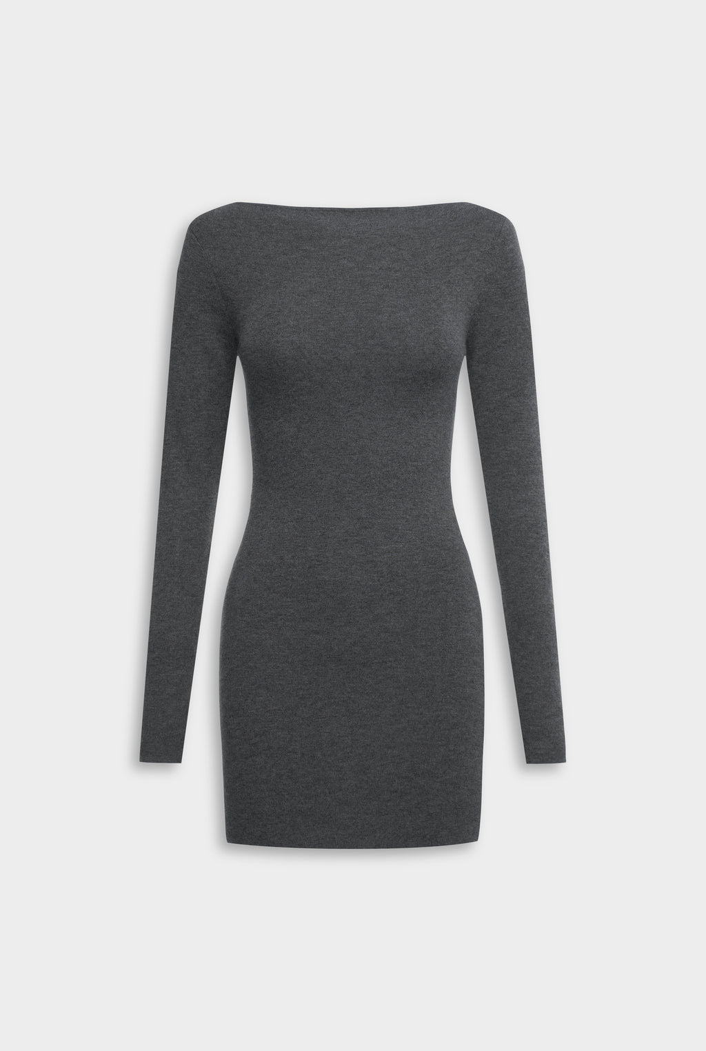 Reversible Merino Wool Mini Dress - Grey Marl
