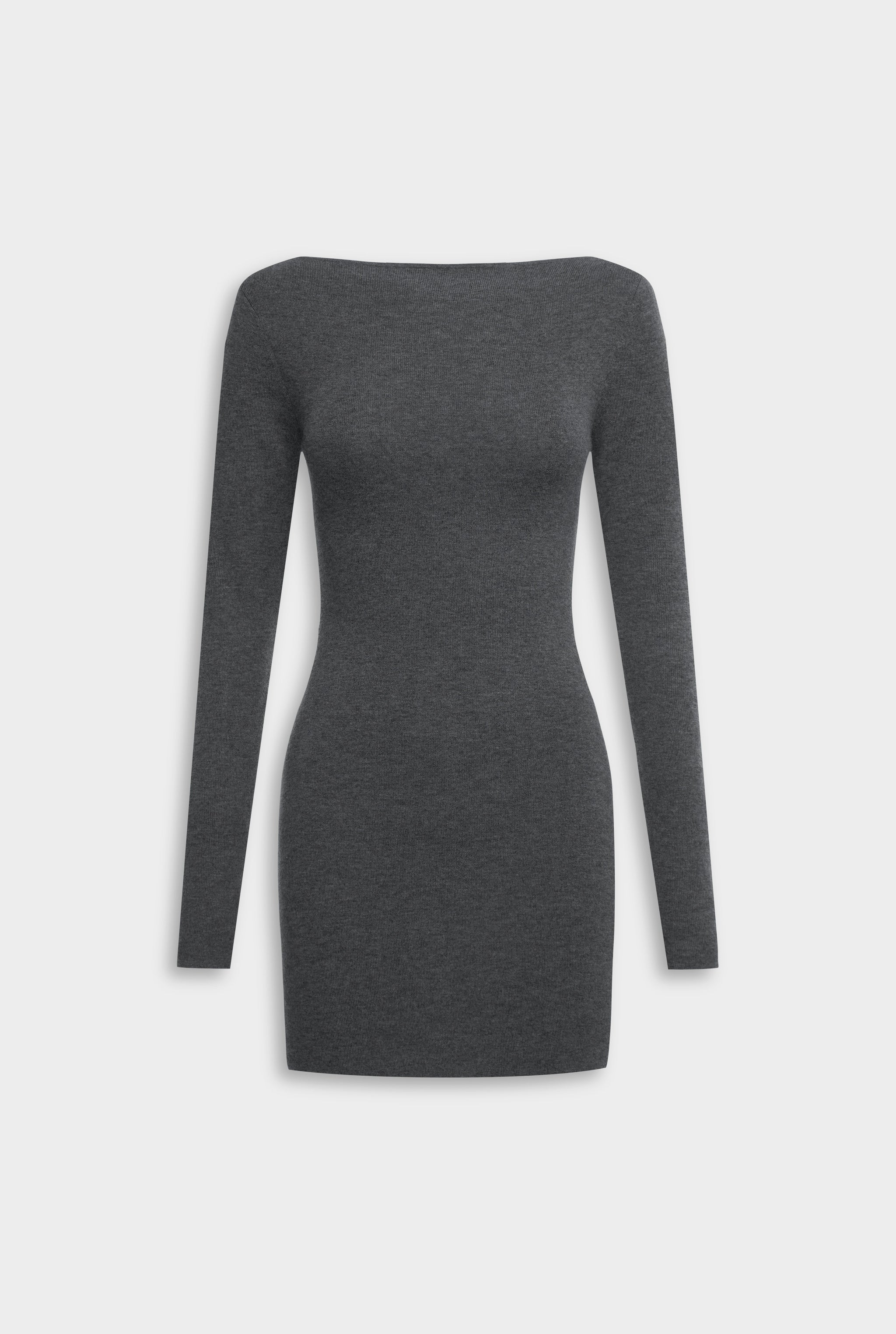 Reversible Merino Wool Mini Dress - Grey Marl