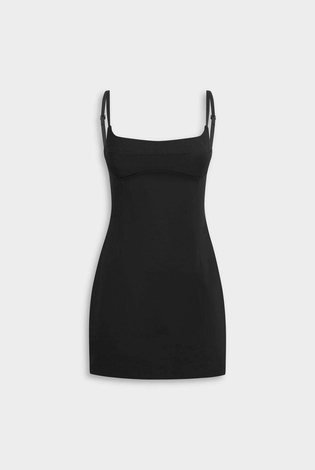 Scuba Wool Mini Dress - Black
