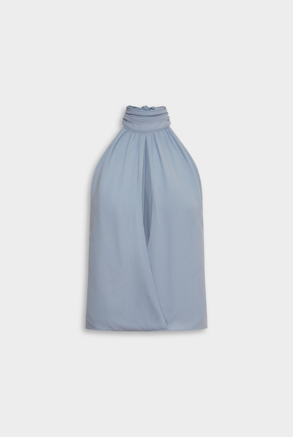 Silk Halter Top - Powder Blue