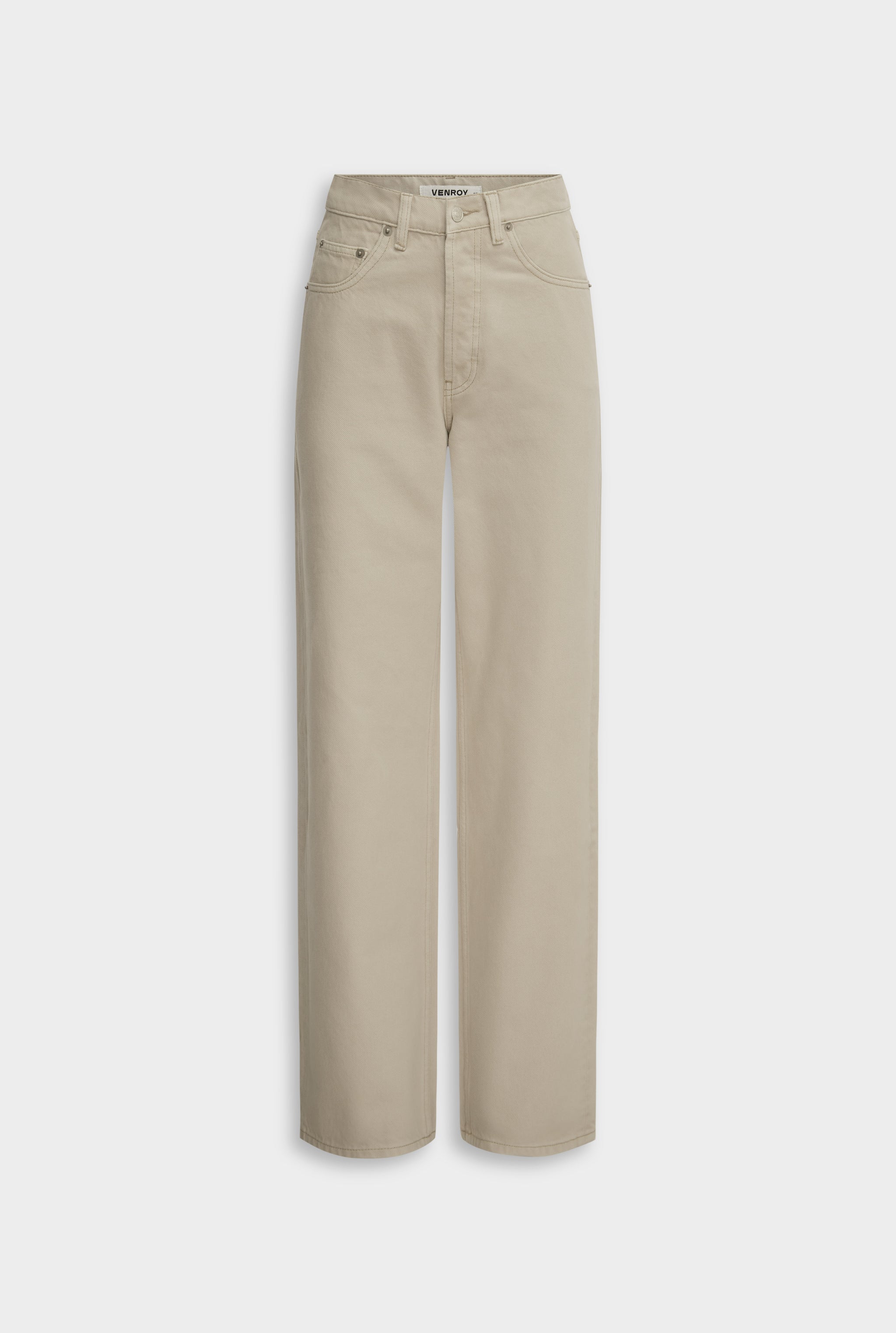 V Front Denim Jean - Washed Stone