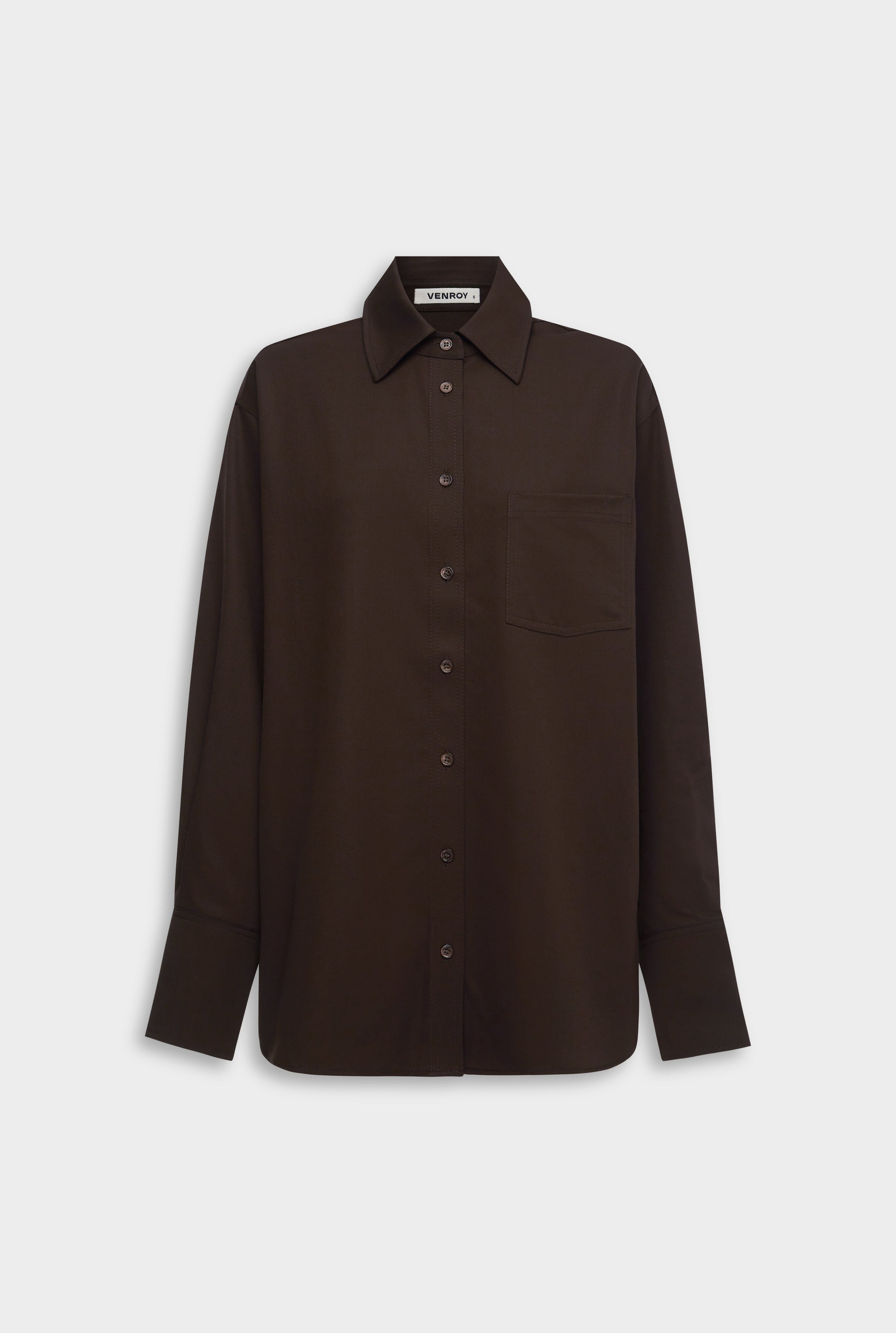 Wool Shirt Jacket - Chocolate