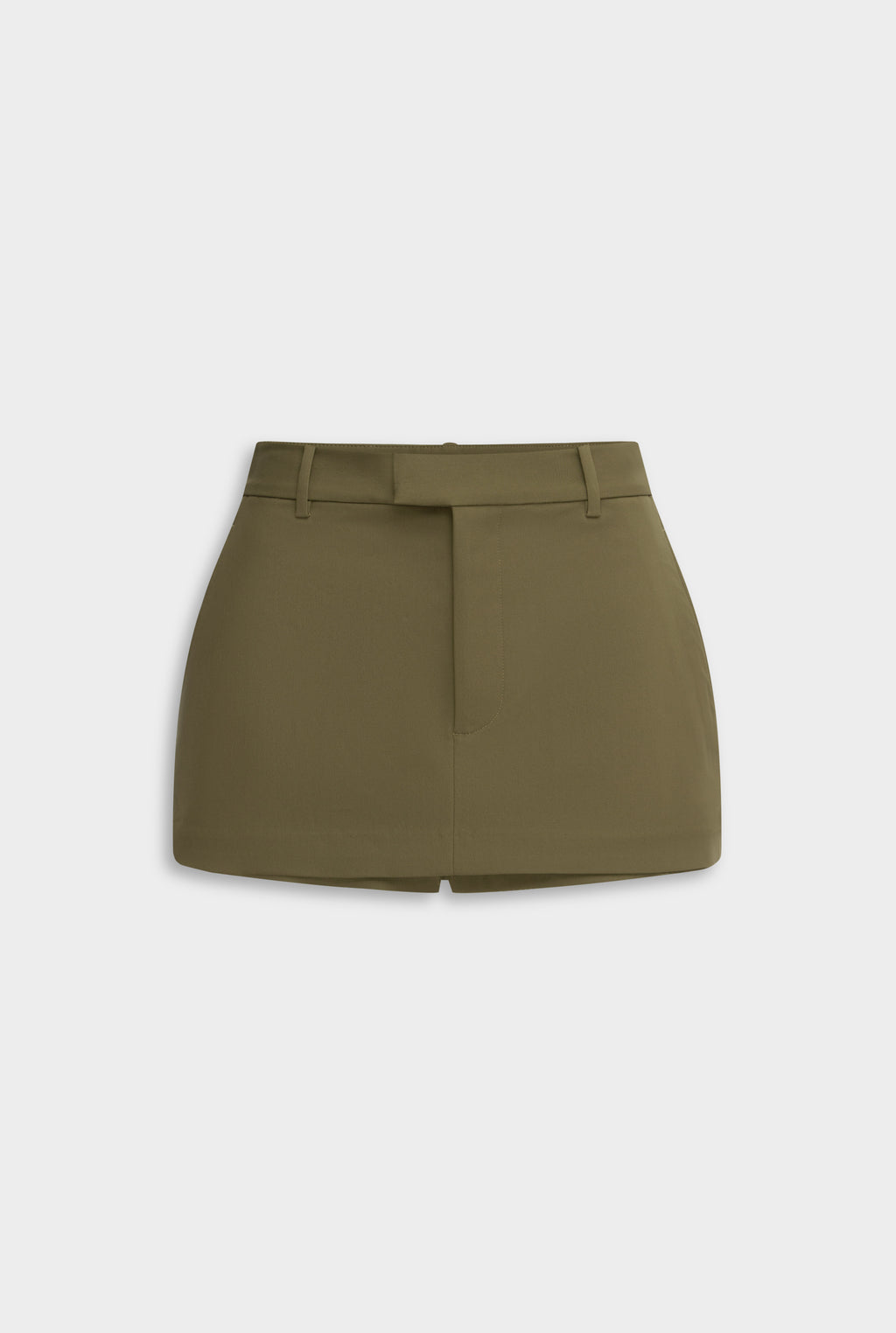 Wool Twill Culotte Short - Olive