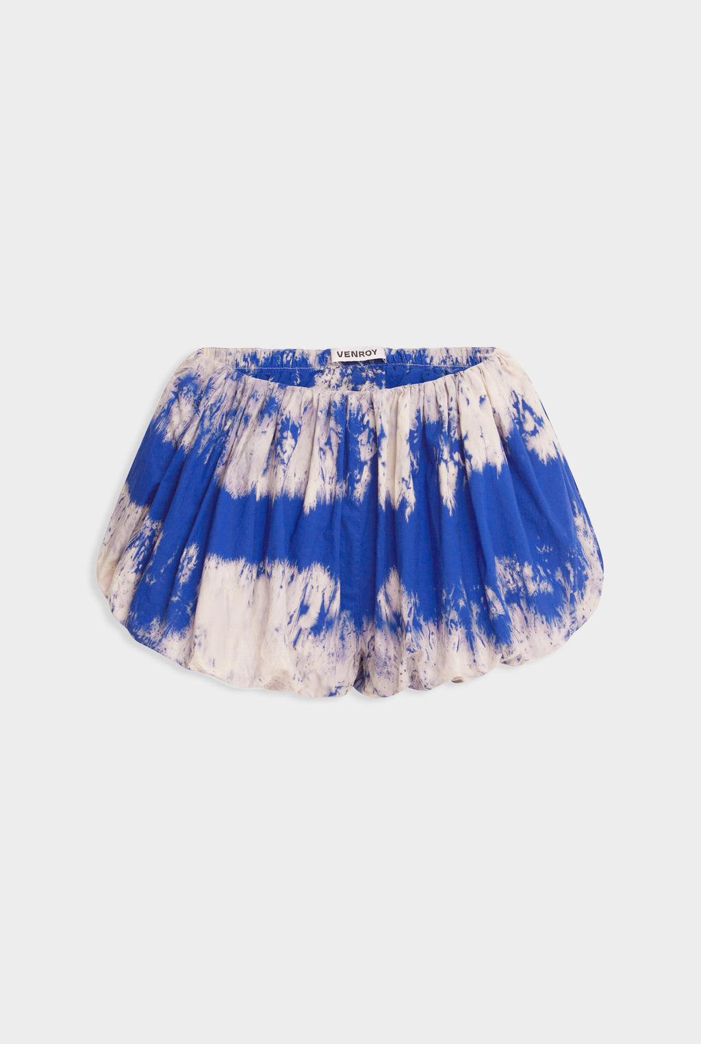 Tie Dye Cotton Bubble Shorts - Royal Blue Tie Dye
