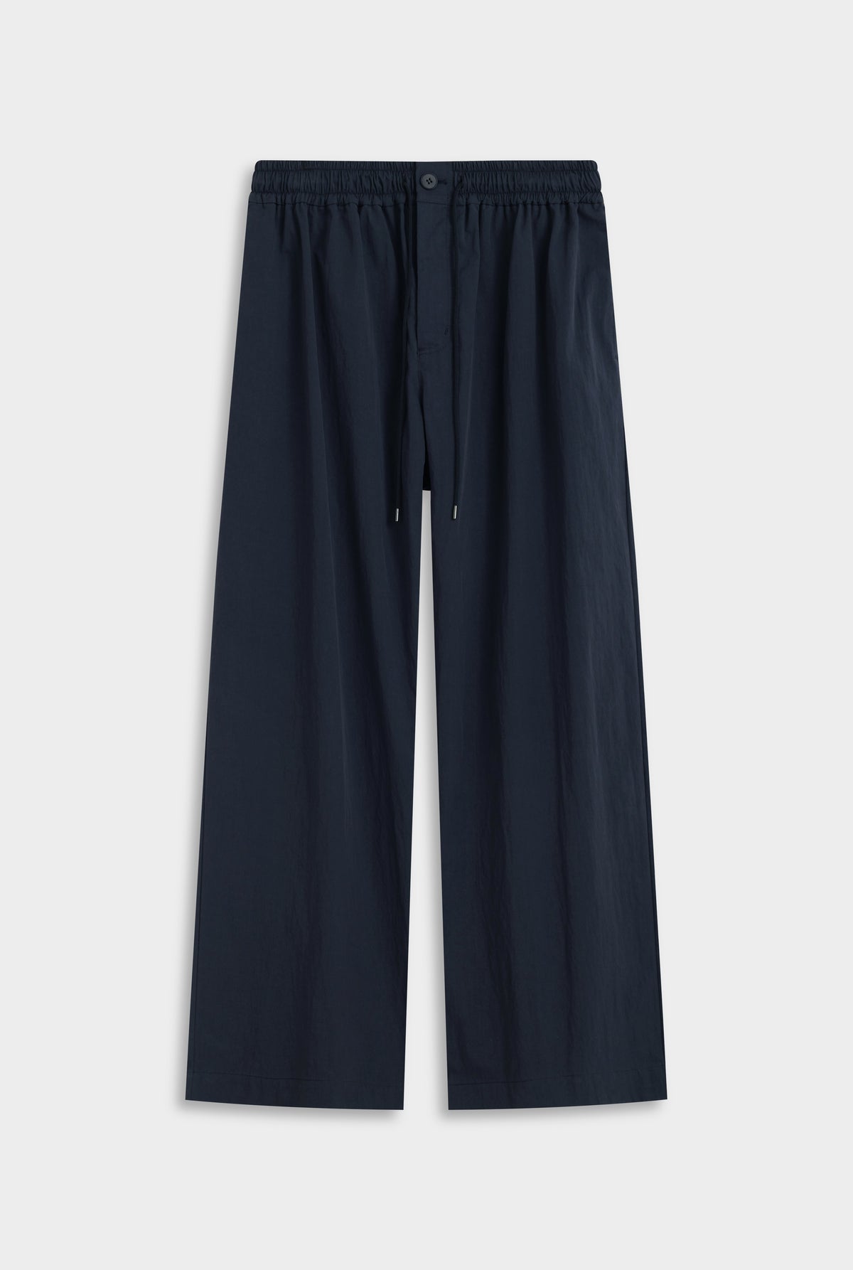 Cotton Twill Elasticated Baggy Pant - Navy
