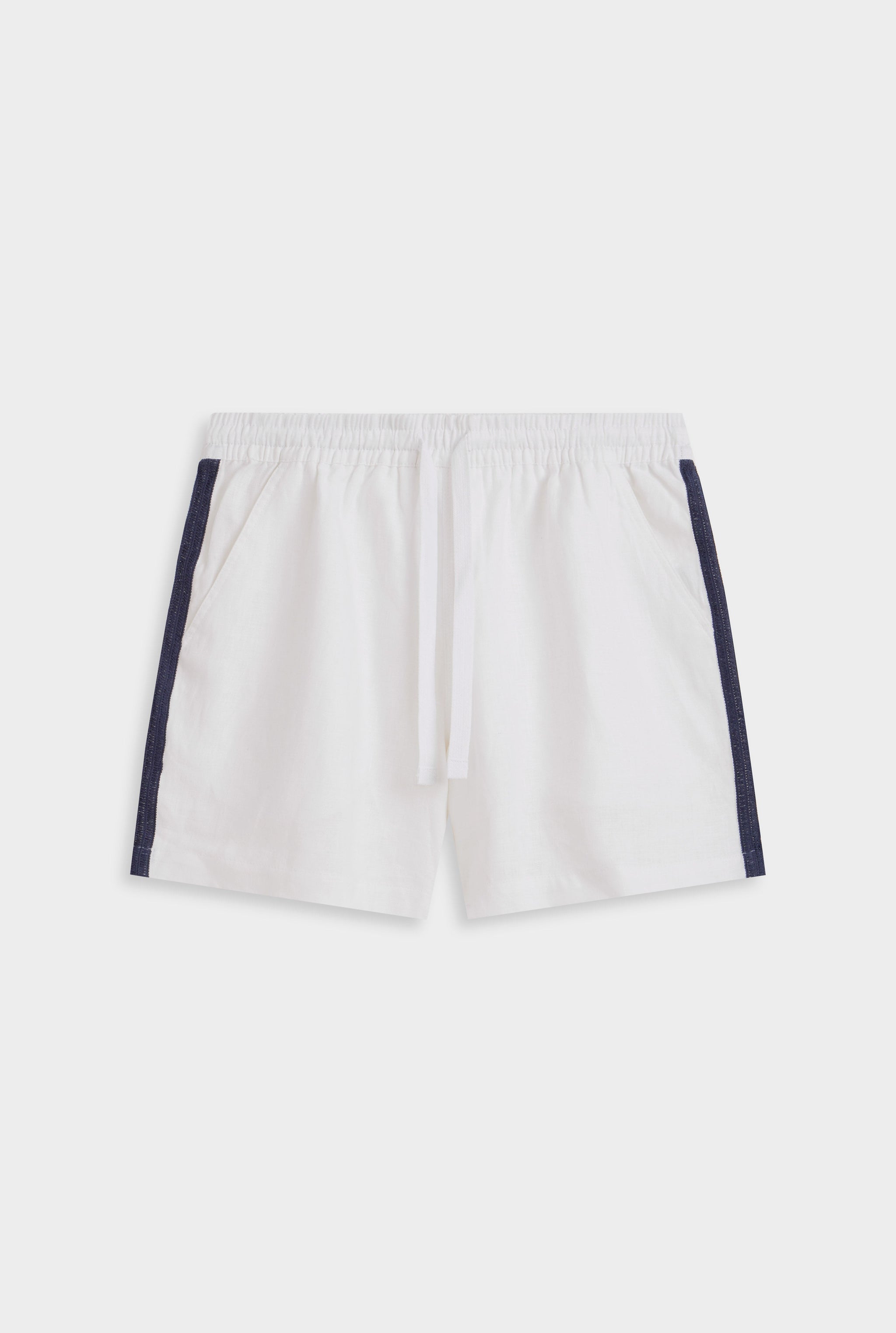 Venroy_Flat_Lay_-_D1_-_Mens_-_Linen_Lounge_Short_-_White_Navy_Tape.jpg