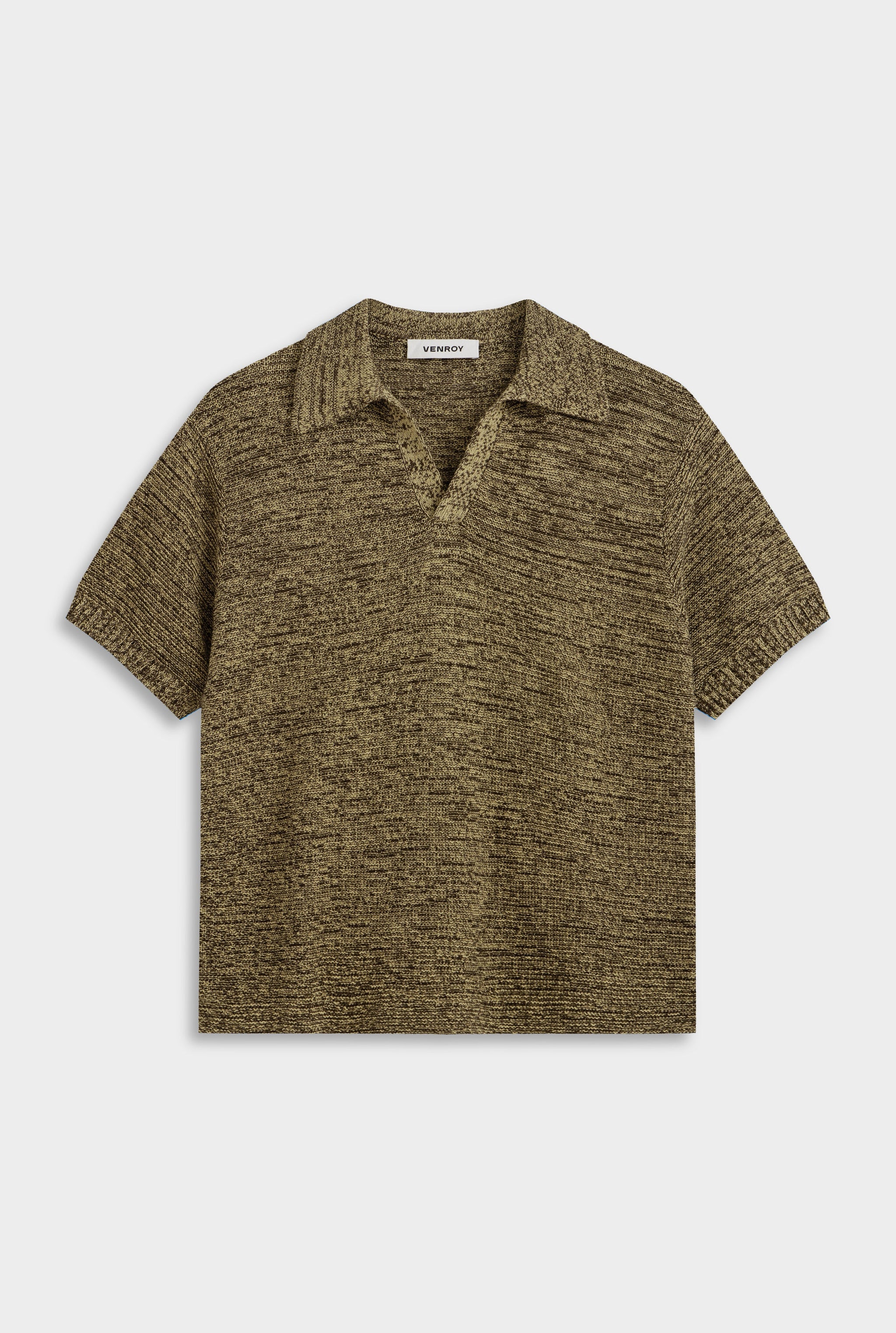 Venroy_Flat_Lay_-_D1_-_Mens_-_Marled_Cotton_Linen_Polo_-_Brown_Wheat.jpg