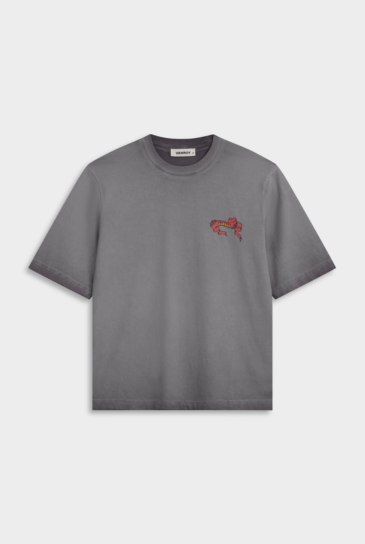 Pigment Dyed Oversized Cotton T Shirt - Washed Grey/Diada de Sant Jordi