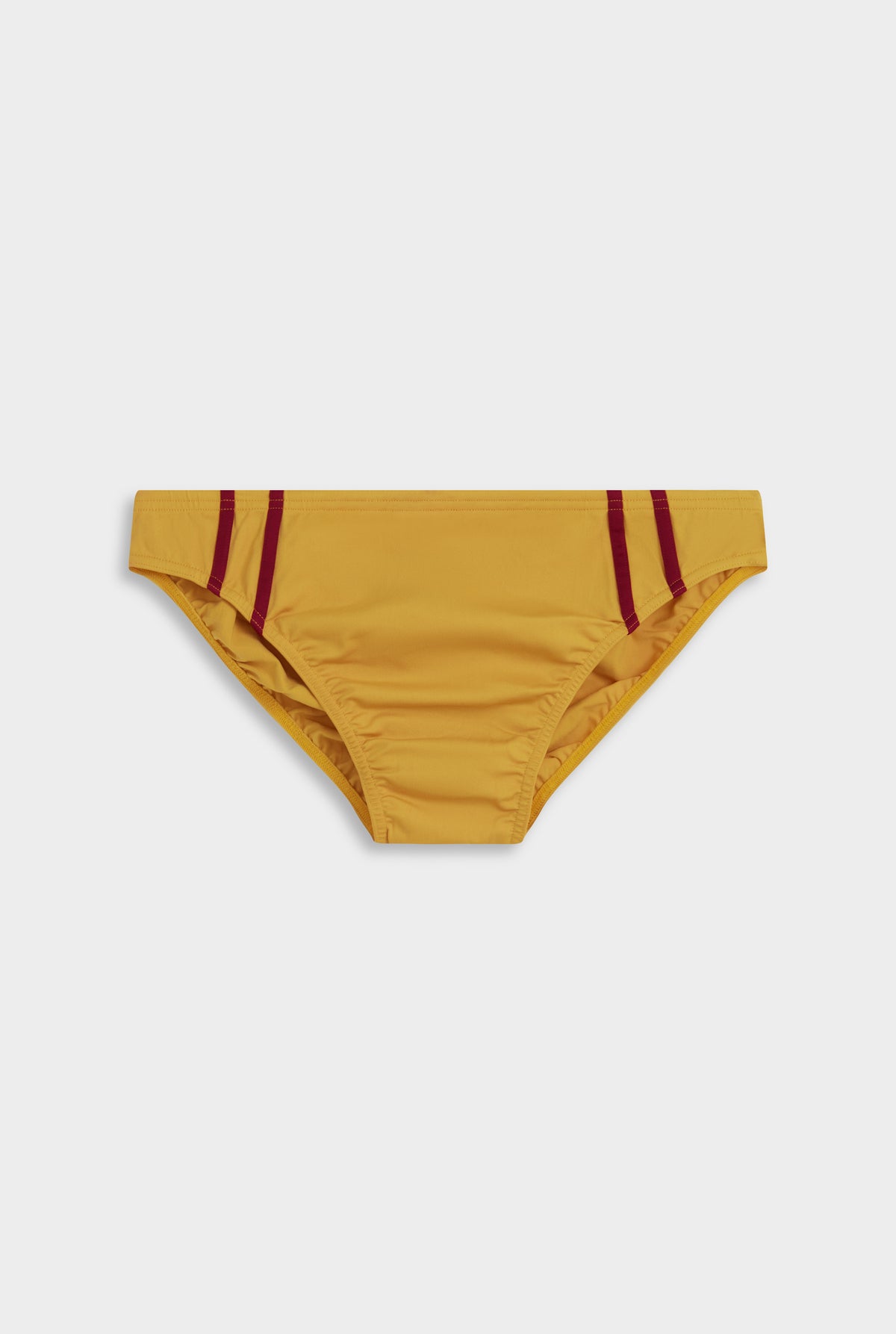Tape Trim Swim Brief - Ochre/Red