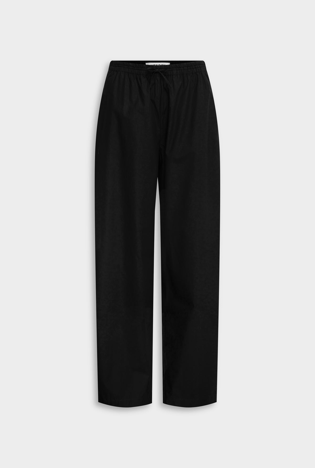 Cotton Barrel Leg Pant - Black