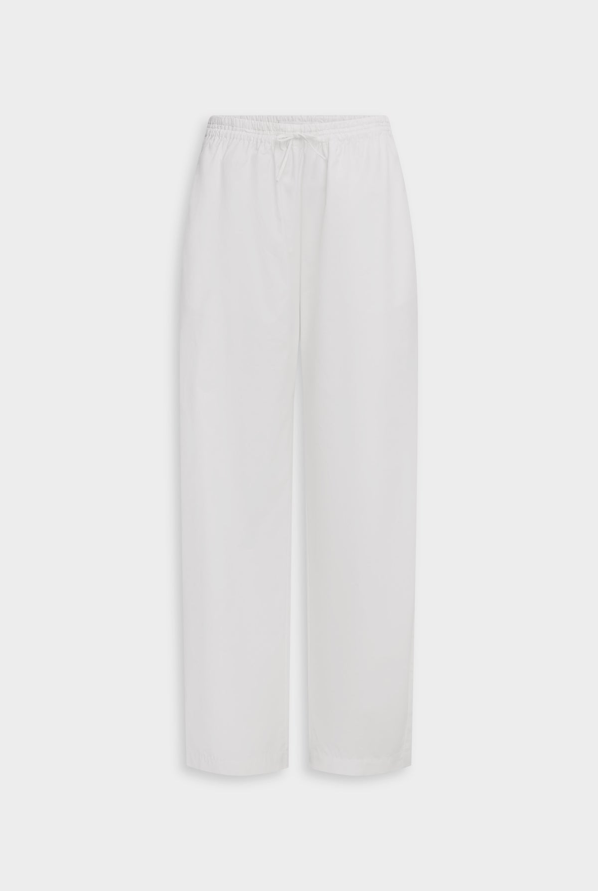 Cotton Barrel Leg Pant - White