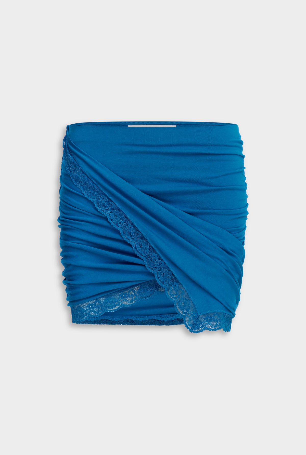 Lace Twist Mini Skirt - Cobalt