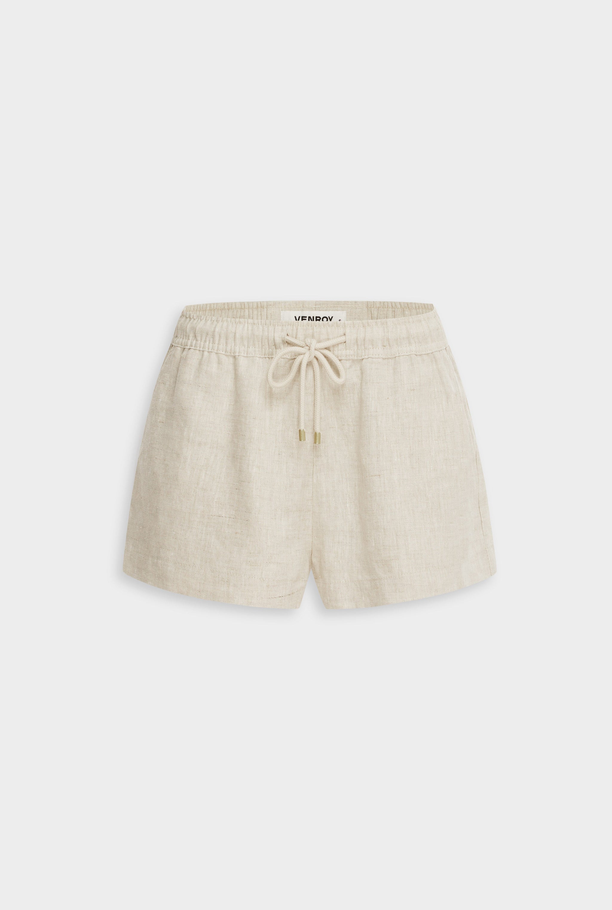 Venroy Linen Lounge Short - Sand