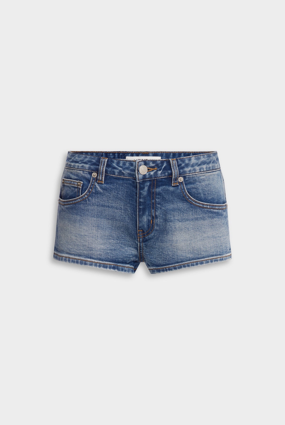 Low Rise Denim Mini Short - Vintage Mid Indigo
