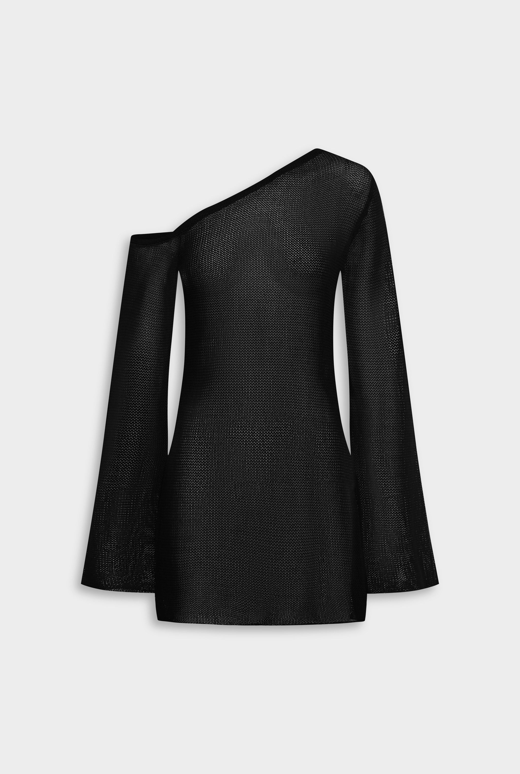 venroy knit dress Venroy + Long Sleeve Crochet Maxi Dress