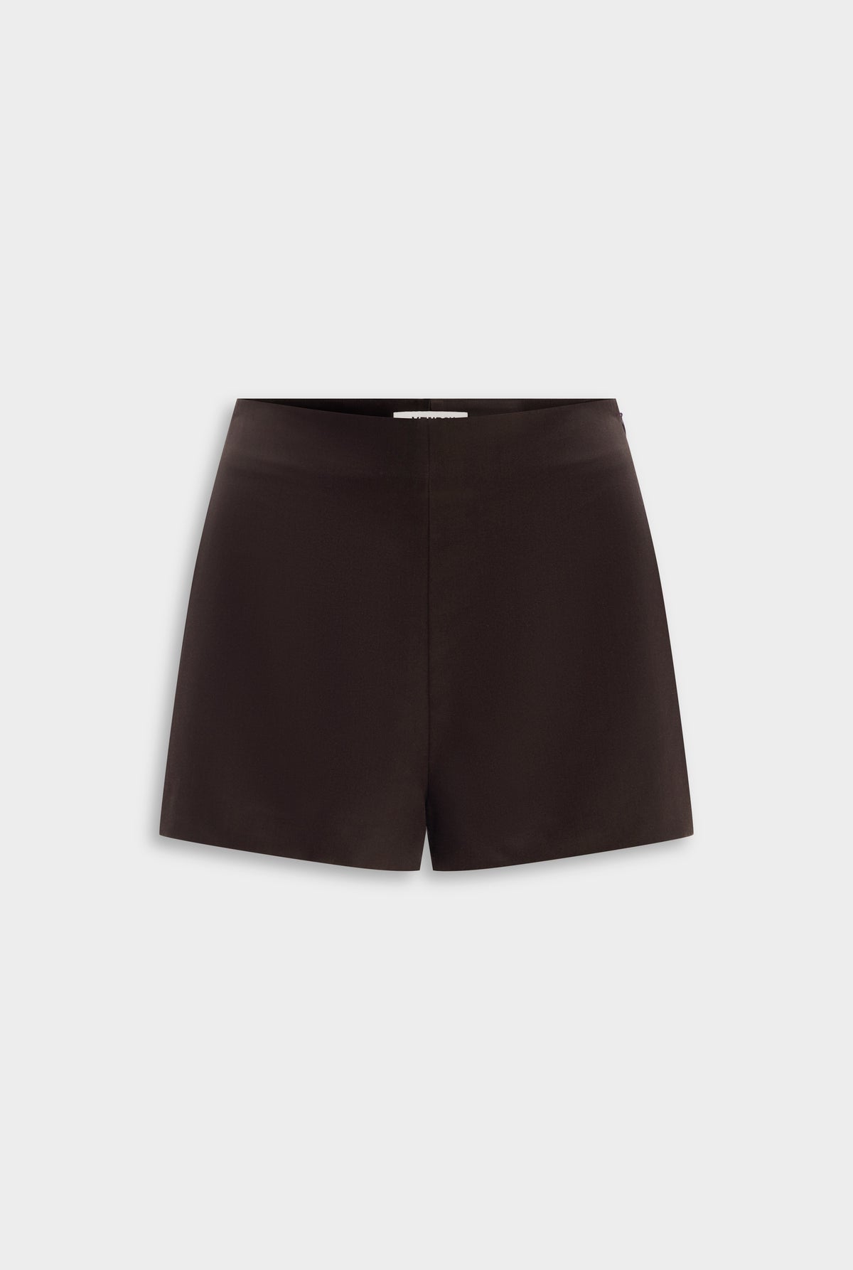 Silk Cotton High Waisted Short - Cacao