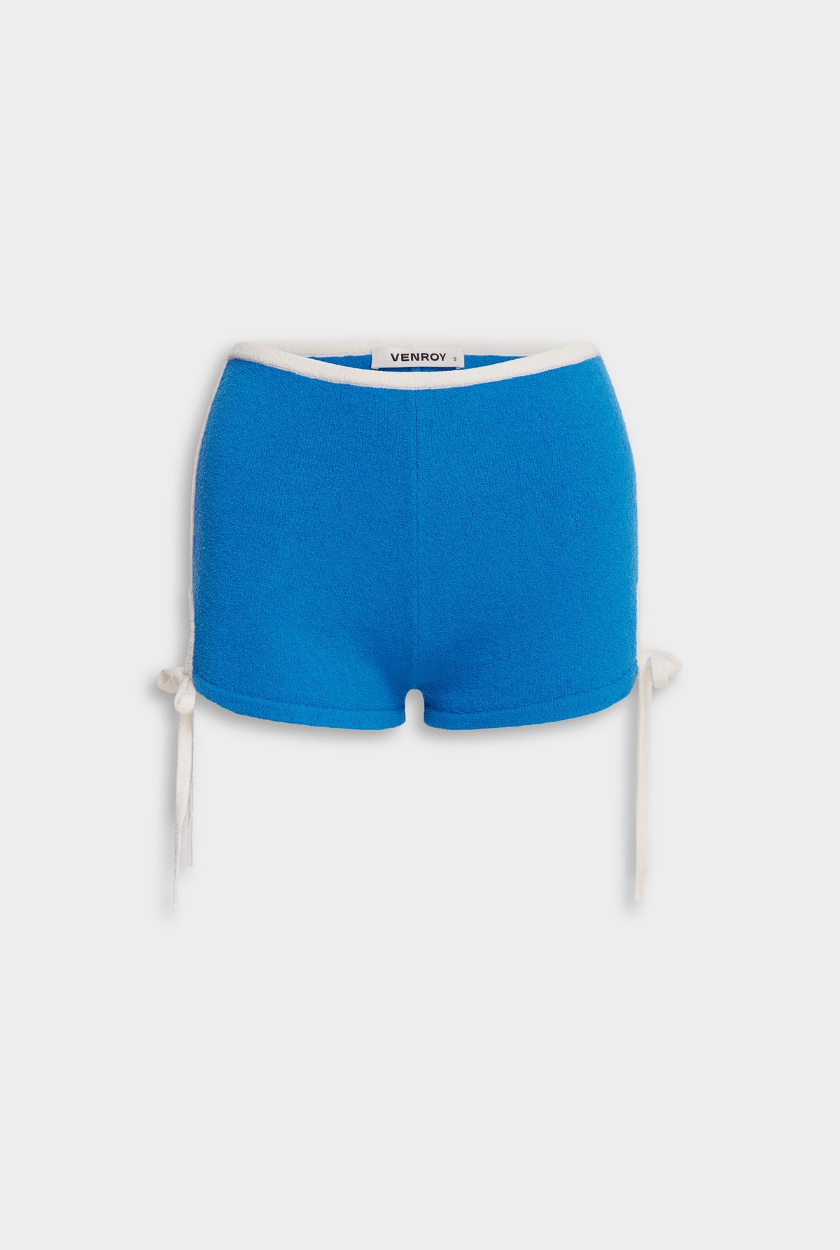 Terry Knit Tie Short - Cobalt/White