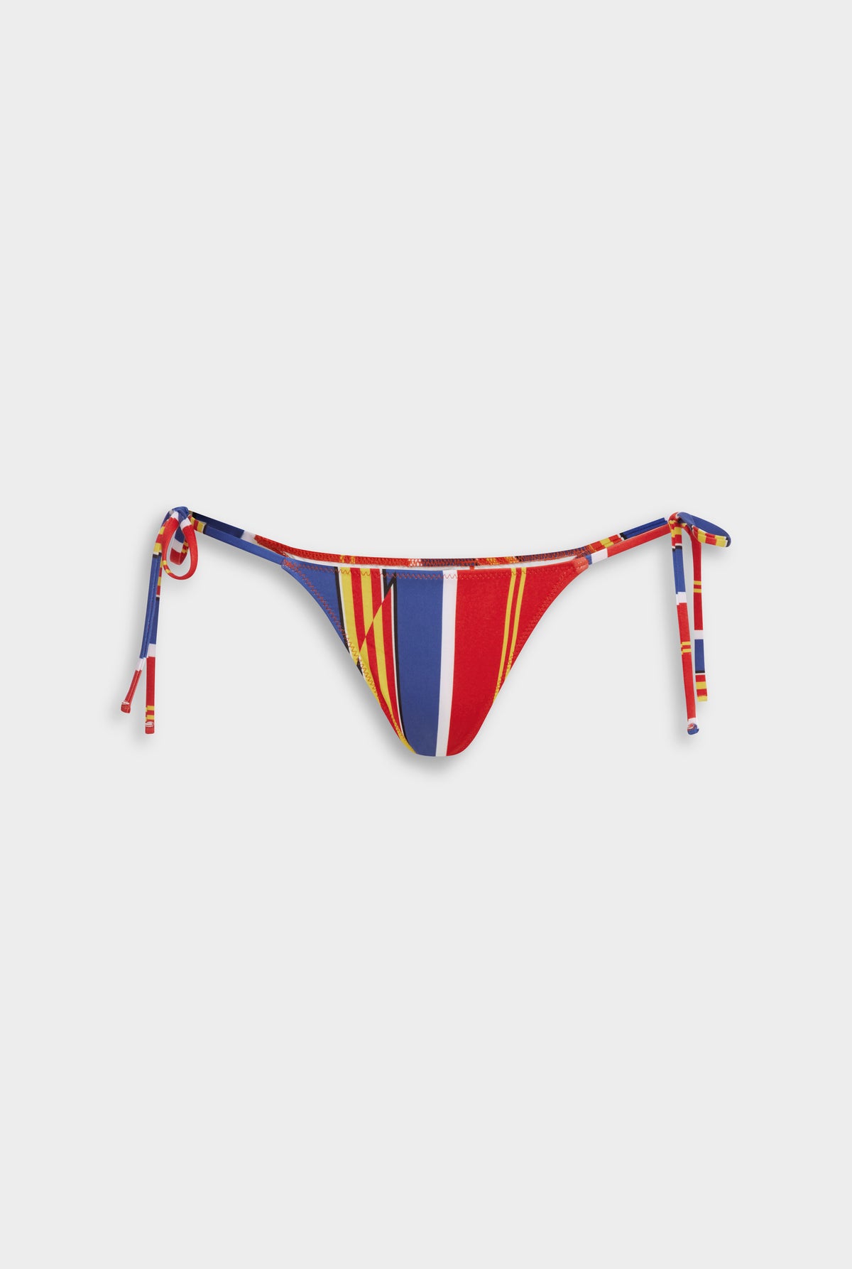 Tie Side Bikini Brief - Red/Blue/Yellow Stripe