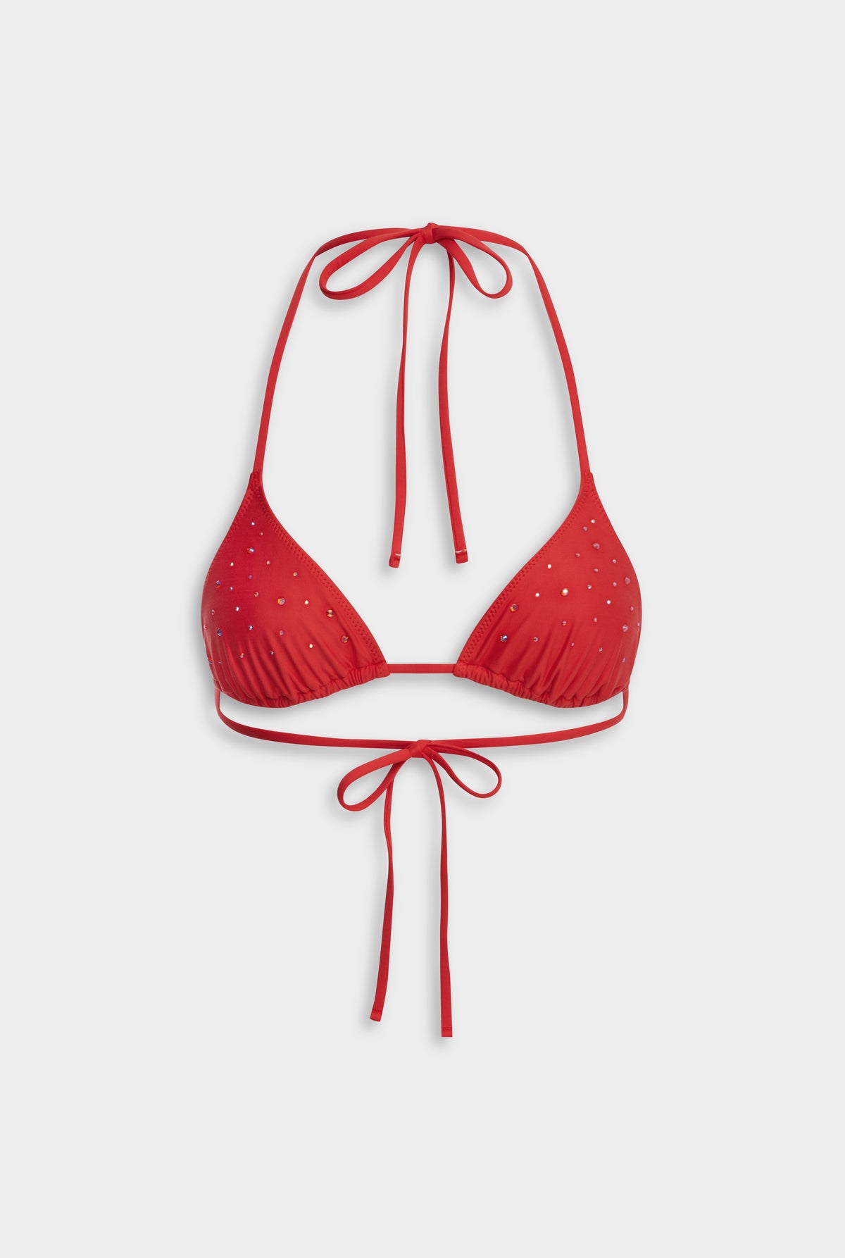 Triangle Bikini - Red/Hotfix Crystals