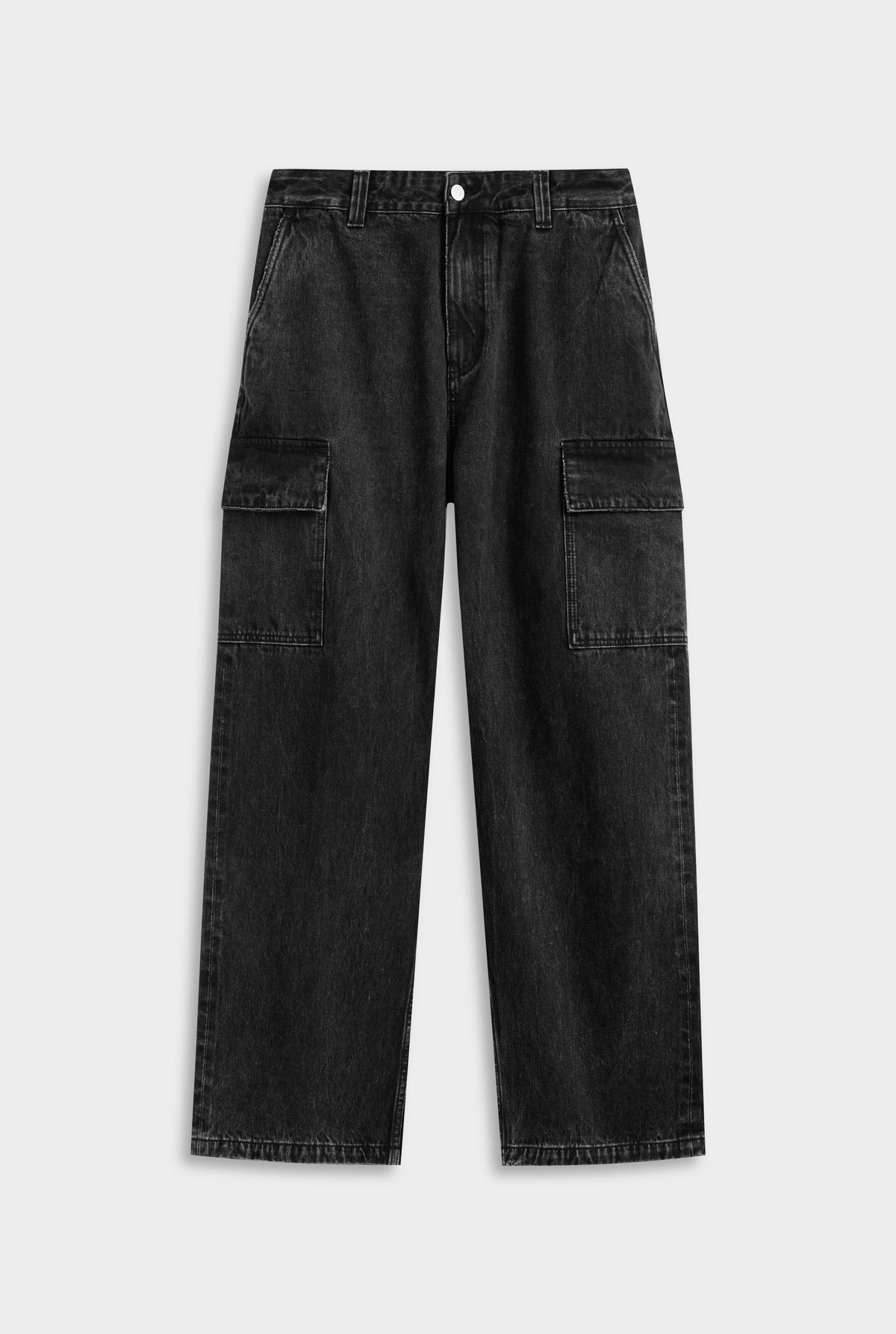 Venroy_Flat_Lay_-_D2_-_Mens_-_Baggy_Denim_Cargo_-_Washed_Black.jpg