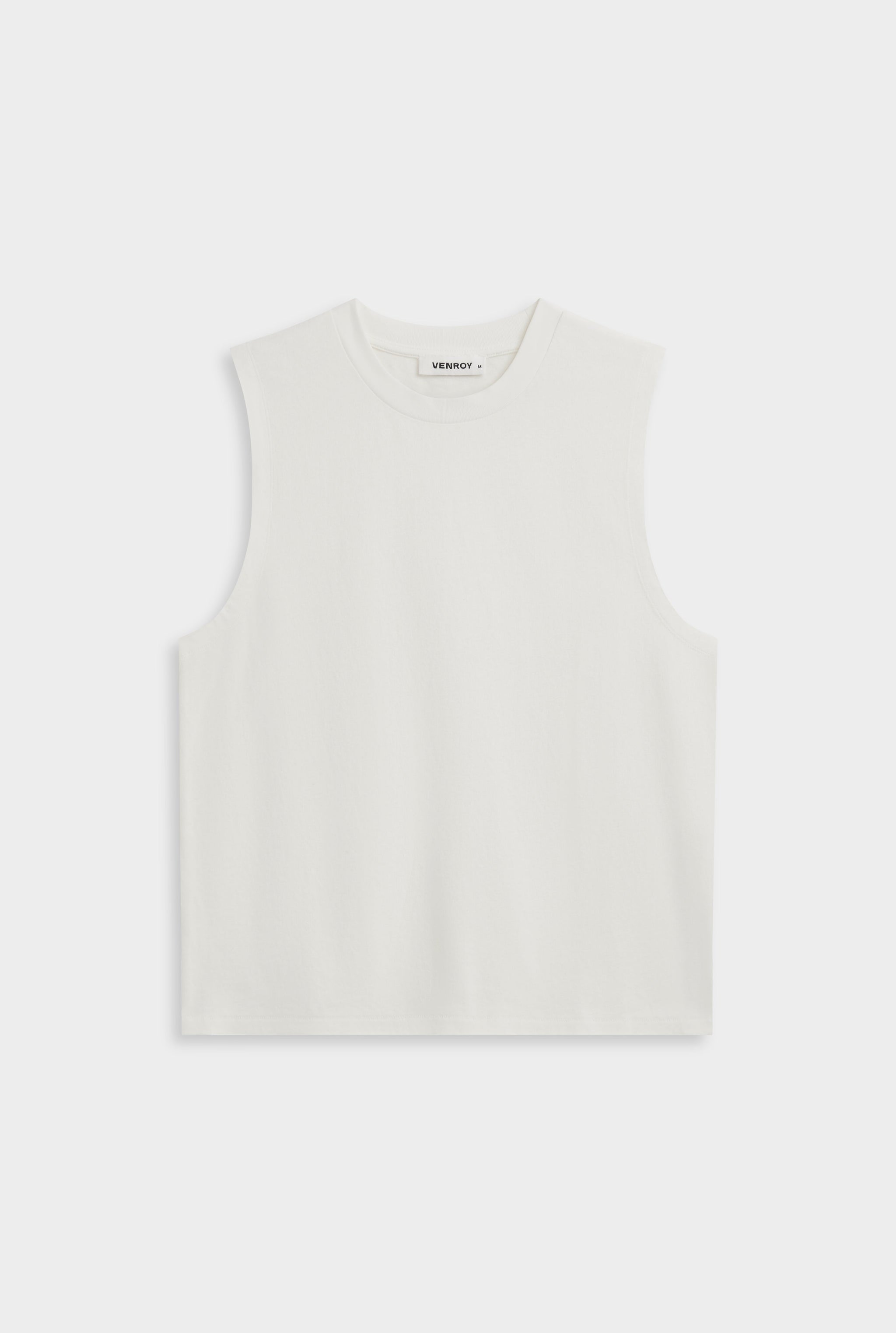Venroy Sleeveless Distressed T Shirt - Off White