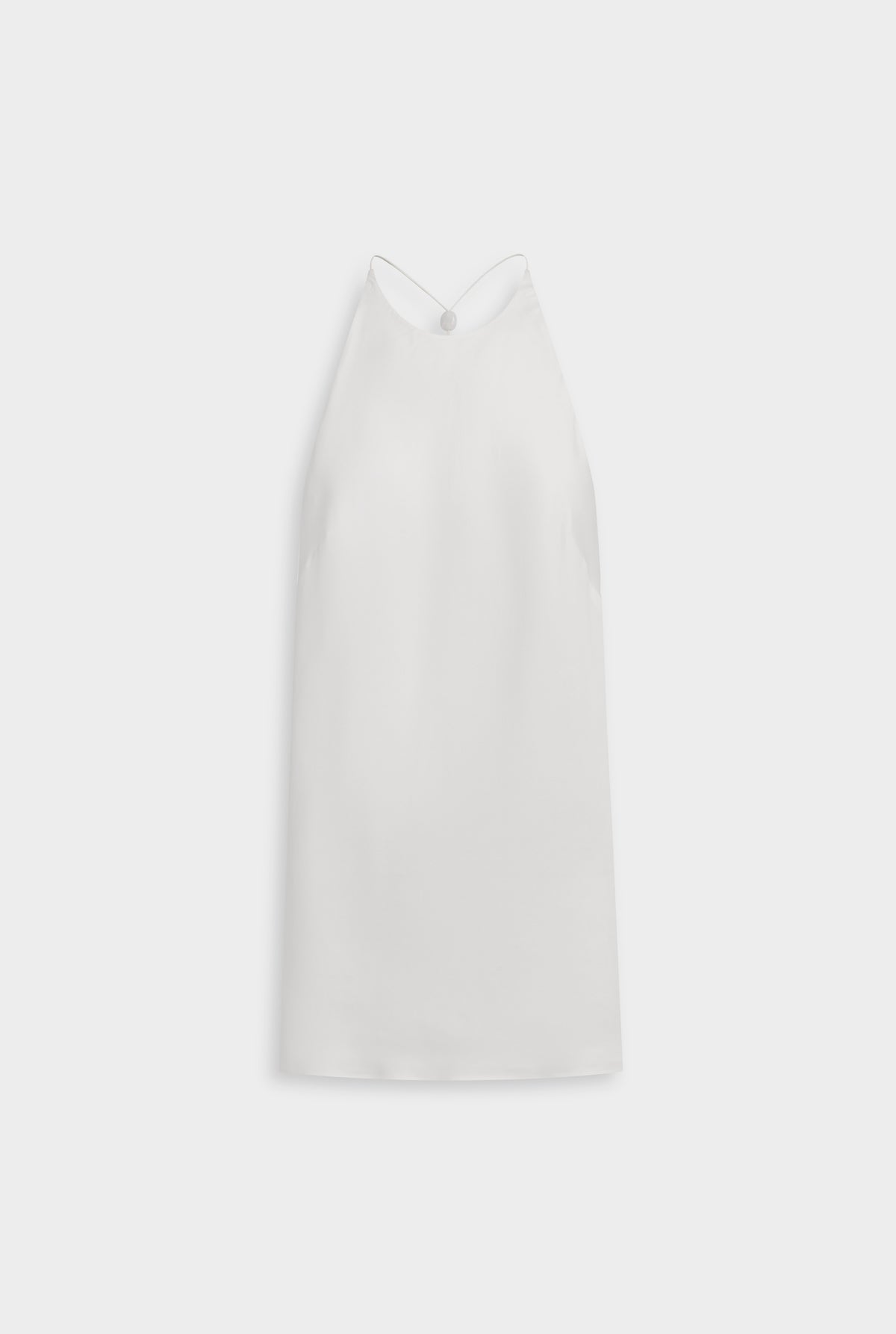 Silk High Neck Draped Top - Cream [[Venroy Flat Lay - D2 - Womens - Silk High Neck Draped Top - Cream.jpg]]