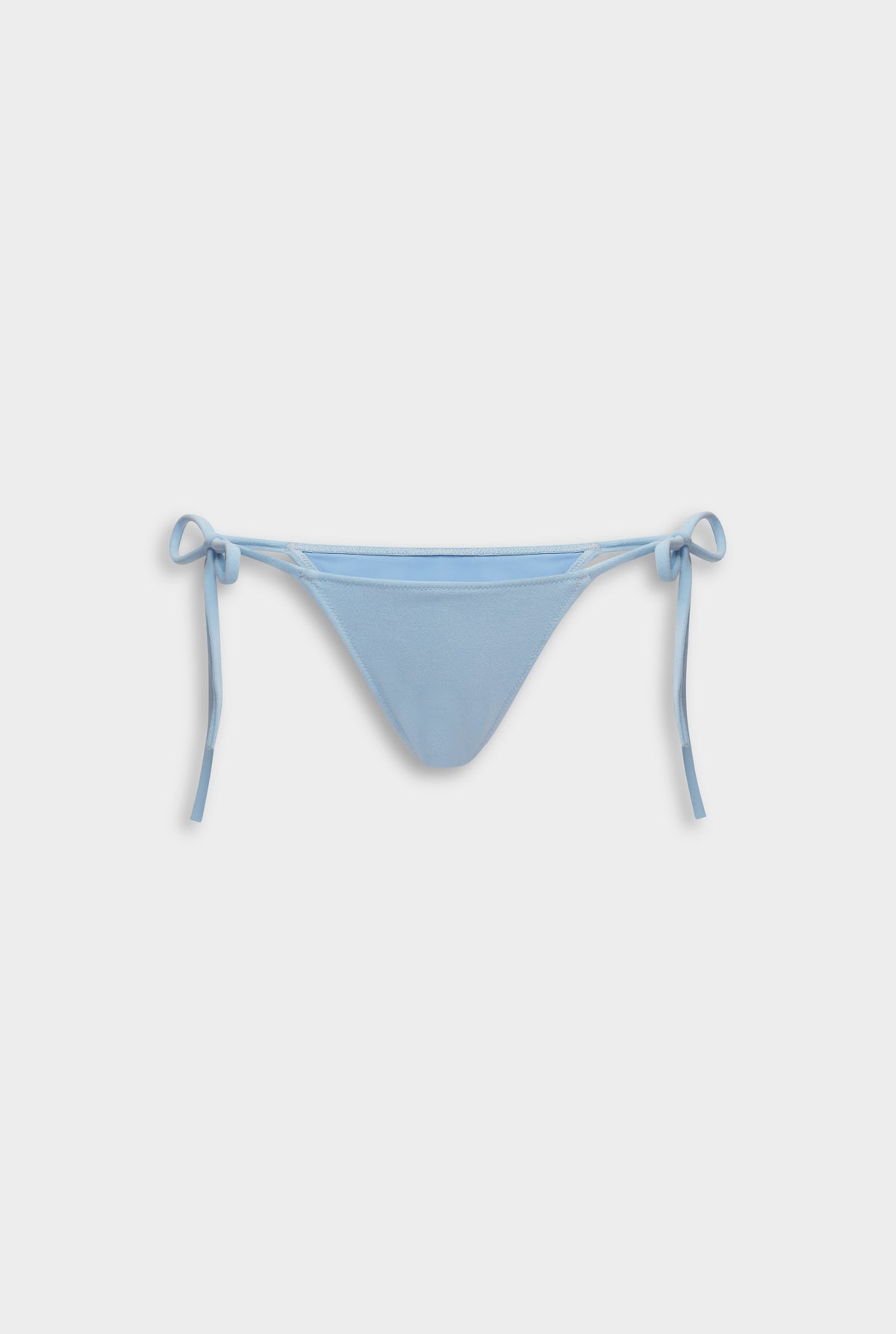 Terry Tie Side Bikini Brief - Sky Blue [[Venroy Flat Lay - D2 - Womens - Terry Tie Side Bikini Brief - Sky Blue.jpg]]