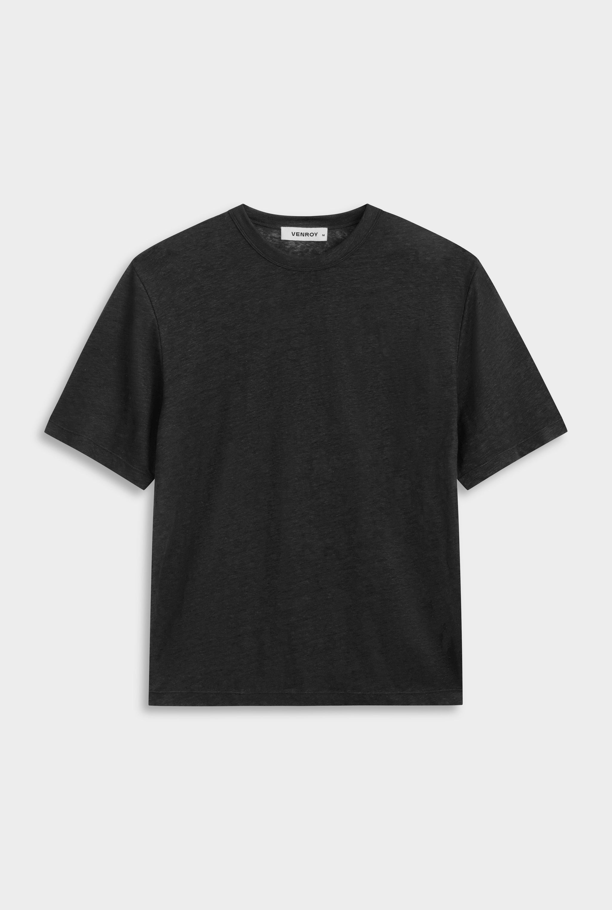Venroy Linen Standard T Shirt - Black