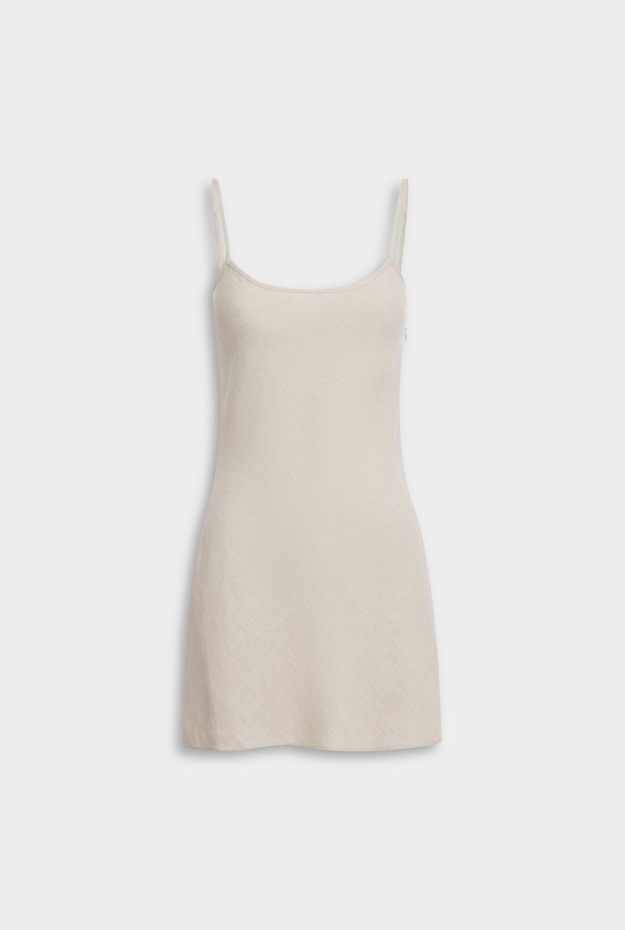 Venroy Linen Bias Mini Dress - Sand