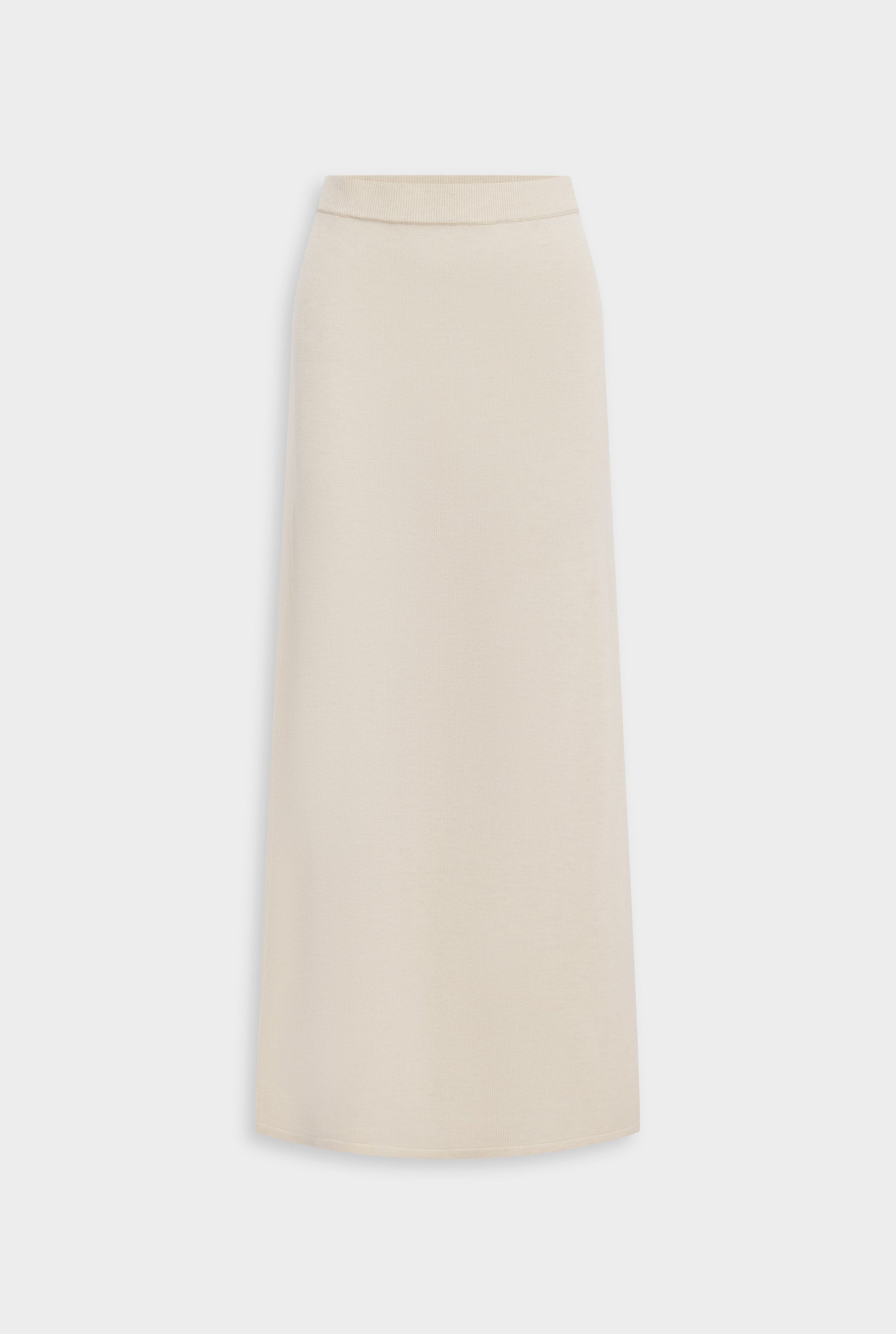 Venroy Tencel Silk Knit Skirt - Sand