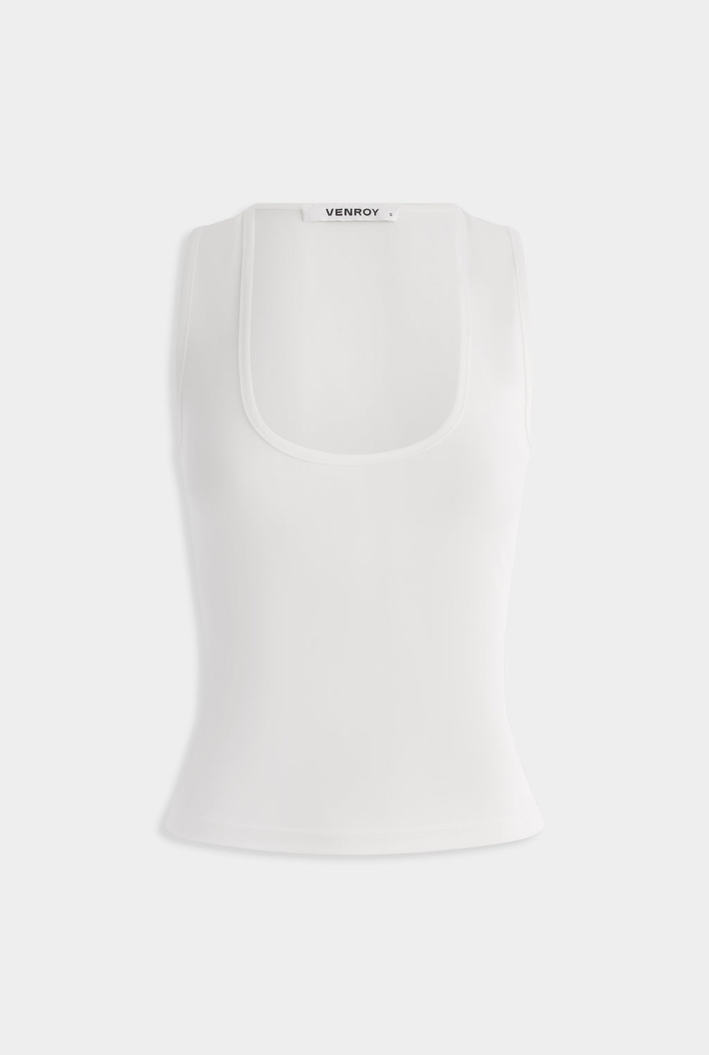 Sheer Scoop Neck Tank - Off White