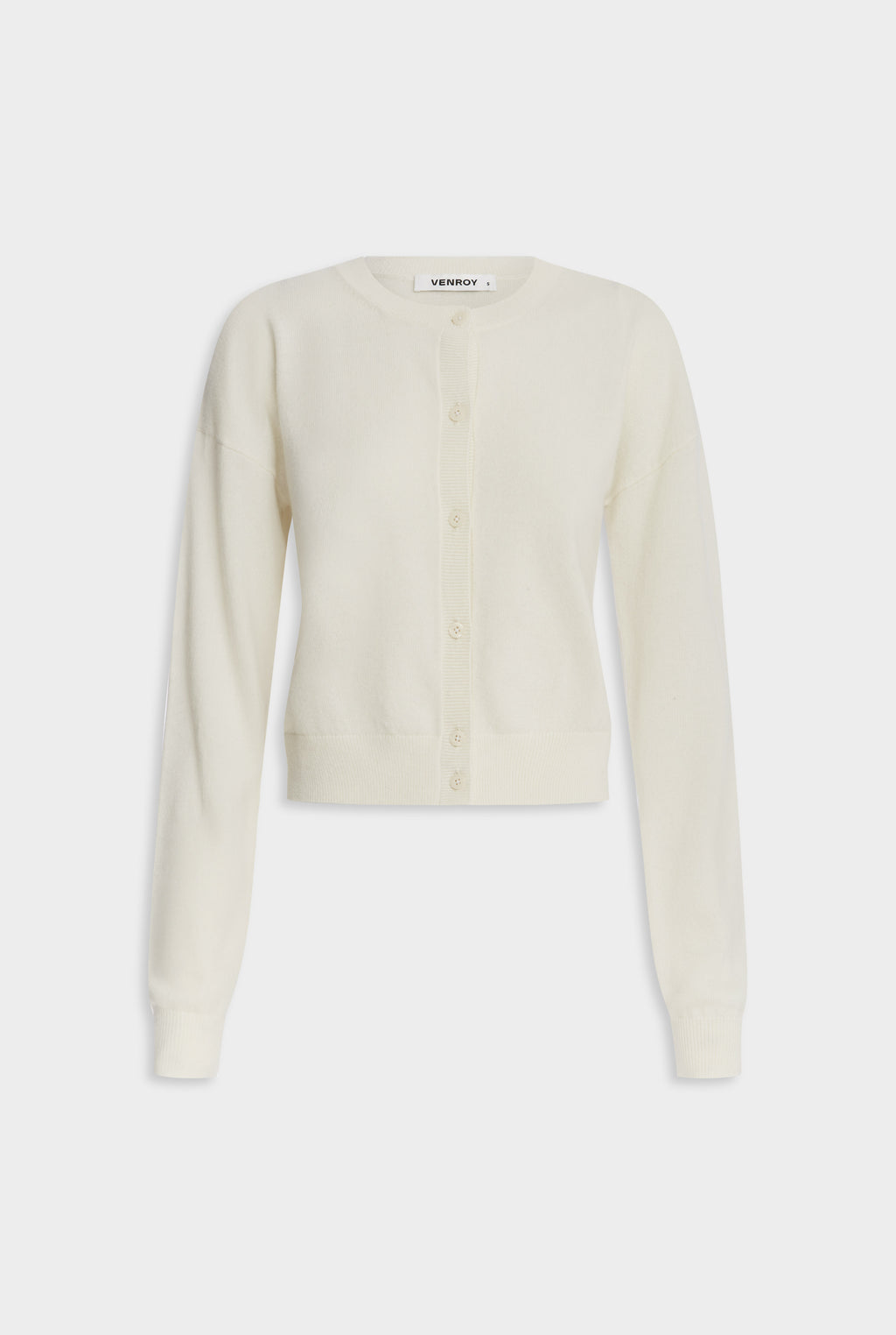 Dropshoulder Cashmere Cardigan - Off White