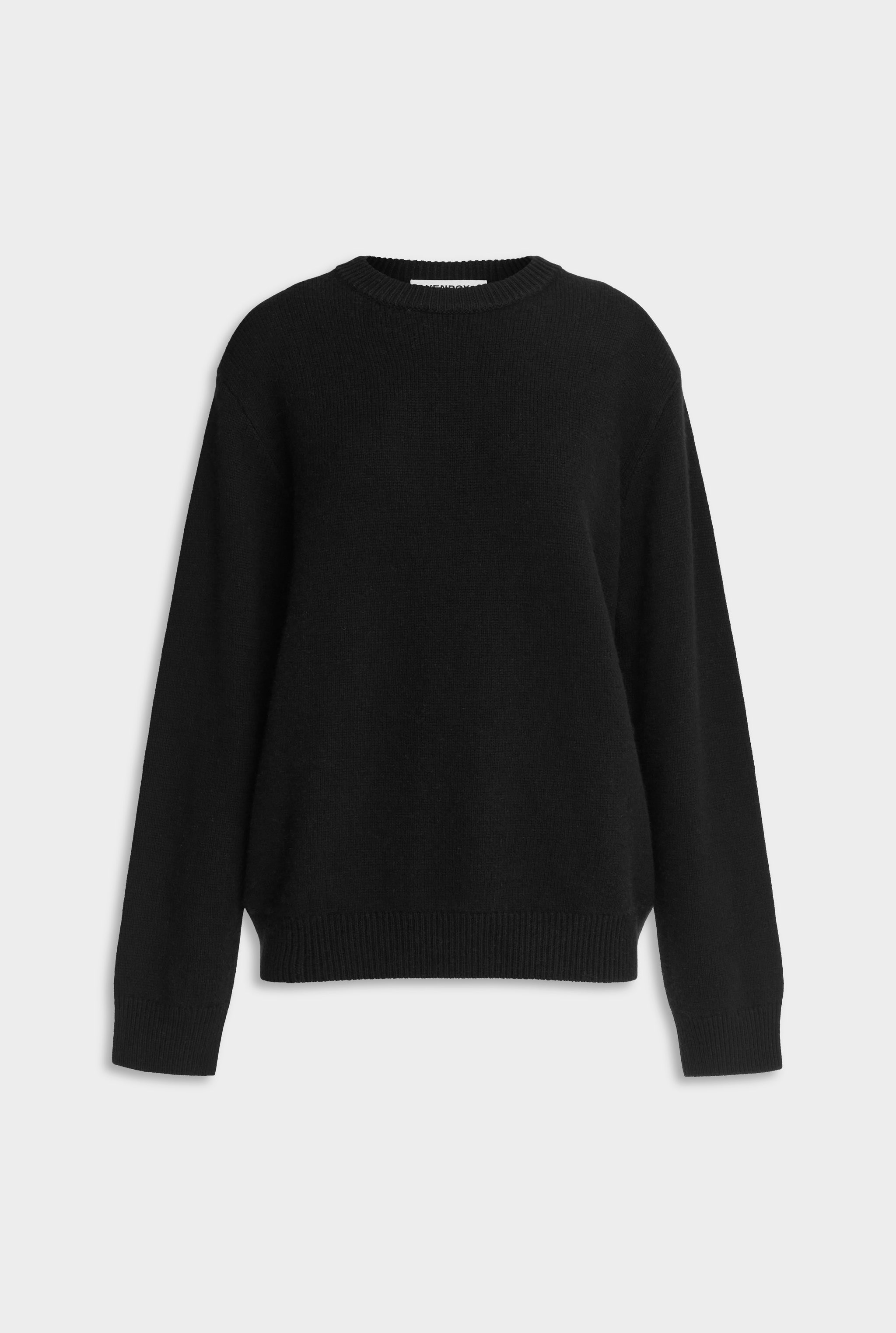 Oversized Wool Cashmere Sweater - Black