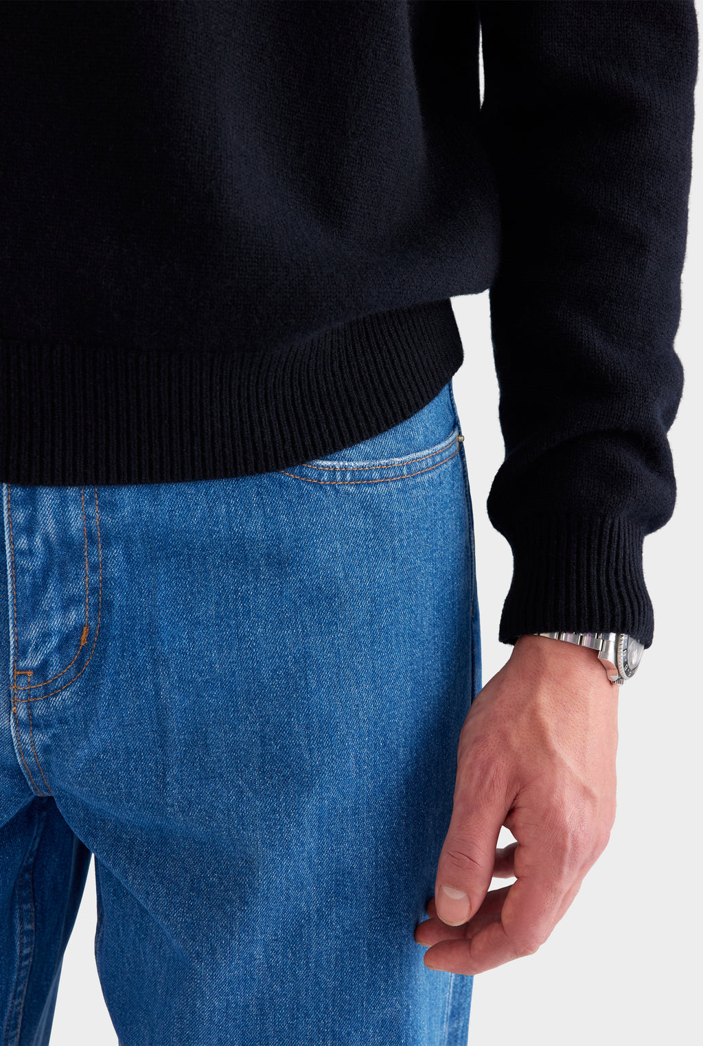 Wool Cashmere Sweater - Black