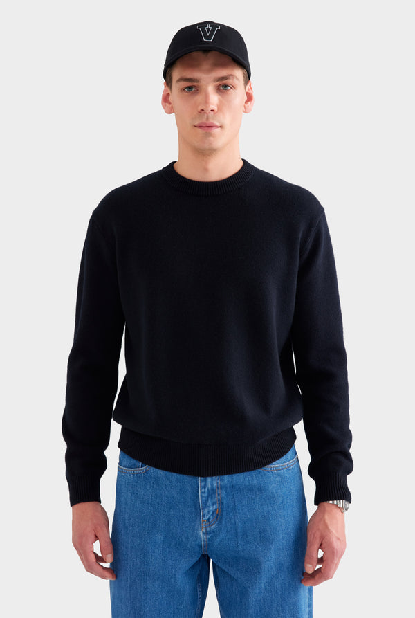 Wool Cashmere Sweater - Black