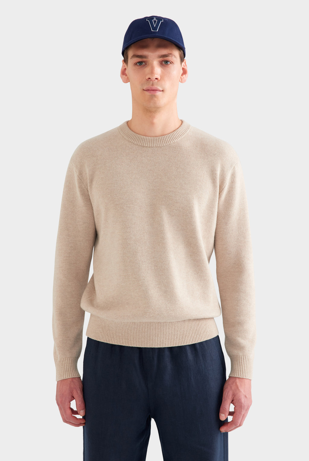 Wool Cashmere Sweater - Sand Marl