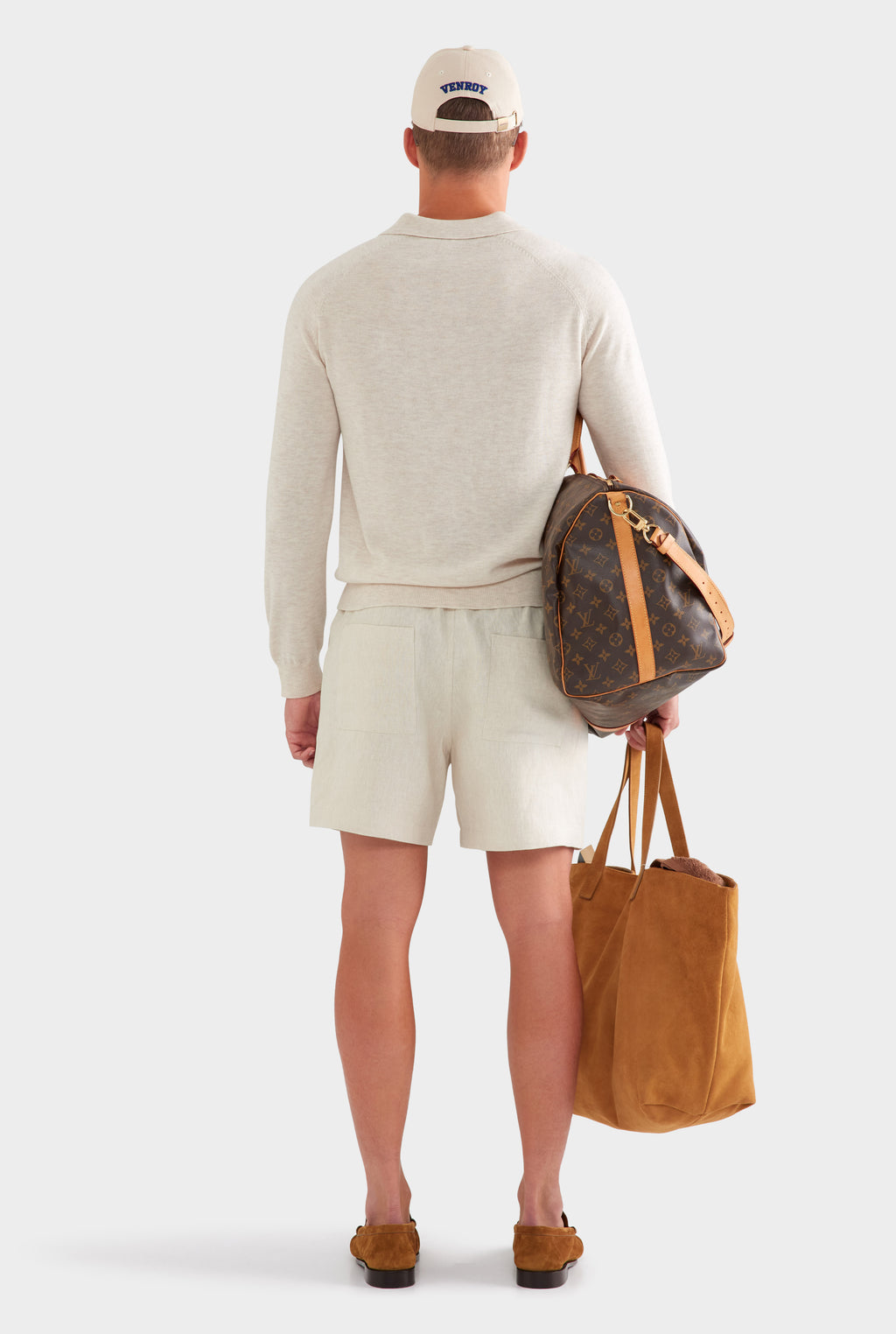 Merino Wool Knit Polo - Sand Marl