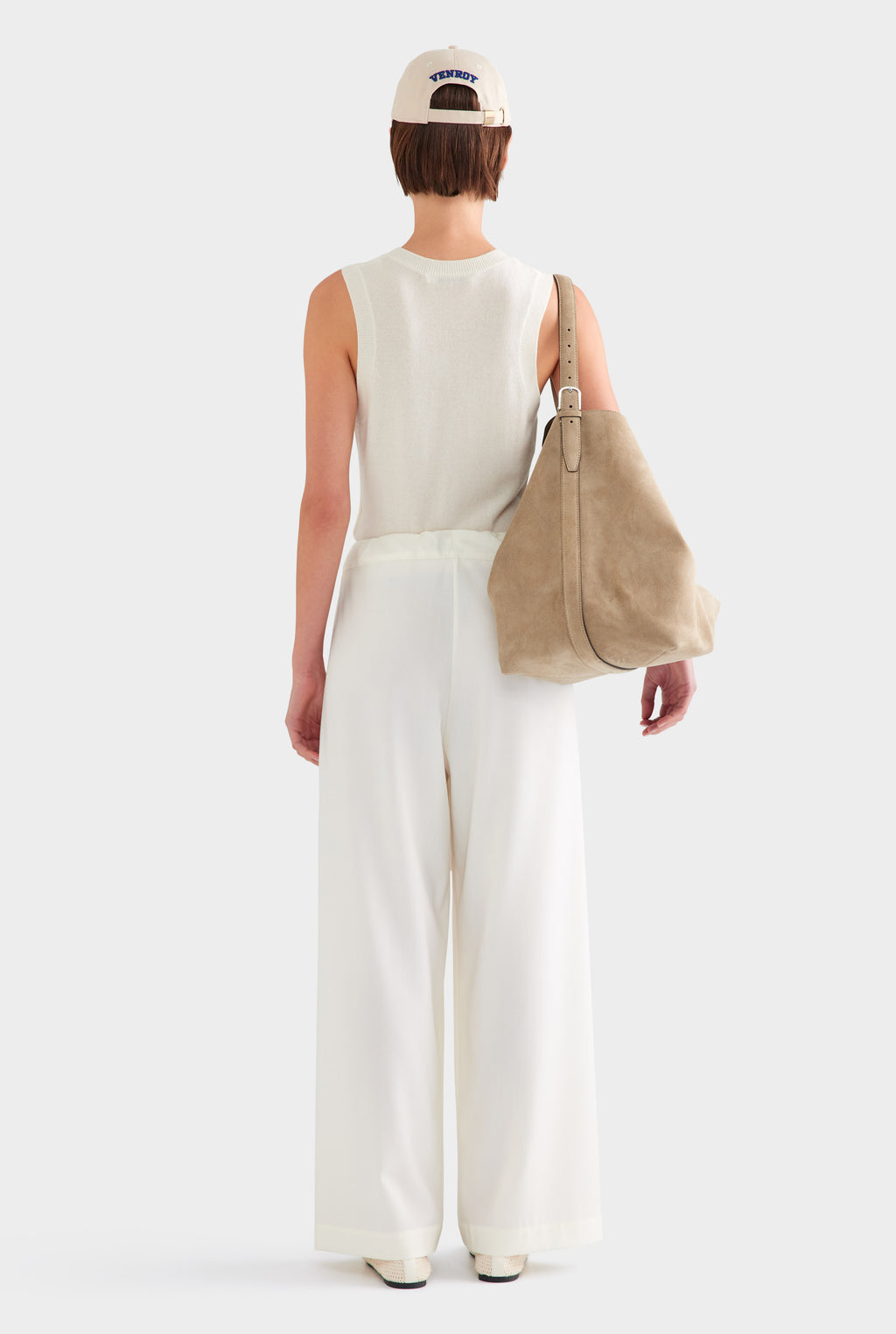 Wool Paperbag Pant - Cream