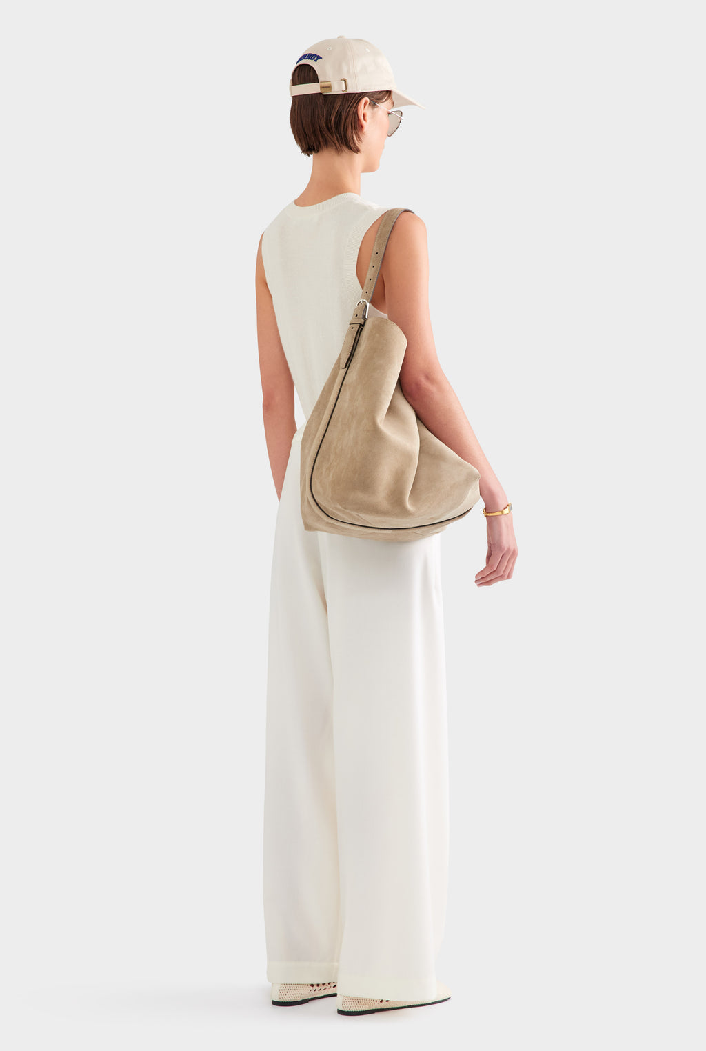 Wool Paperbag Pant - Cream